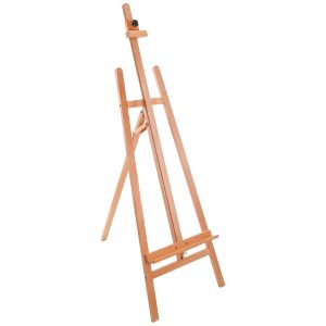 64 to 89 La Jolla Classic A-Frame Wood Easel. Lyre Style Studio Easel - Wooden Artists Floor Stand. Sturdy. Adjustable Height To 48 Canvas - Painting. Drawing. Sign Display