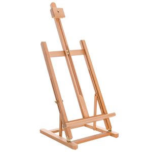38 High Wooden H-Frame Studio Tabletop Easel for Painting - Adjustable Artist Table Top Easel. Holds Up to 22 Canvas - Small Portable Display Easel. Paint Canvas Stand