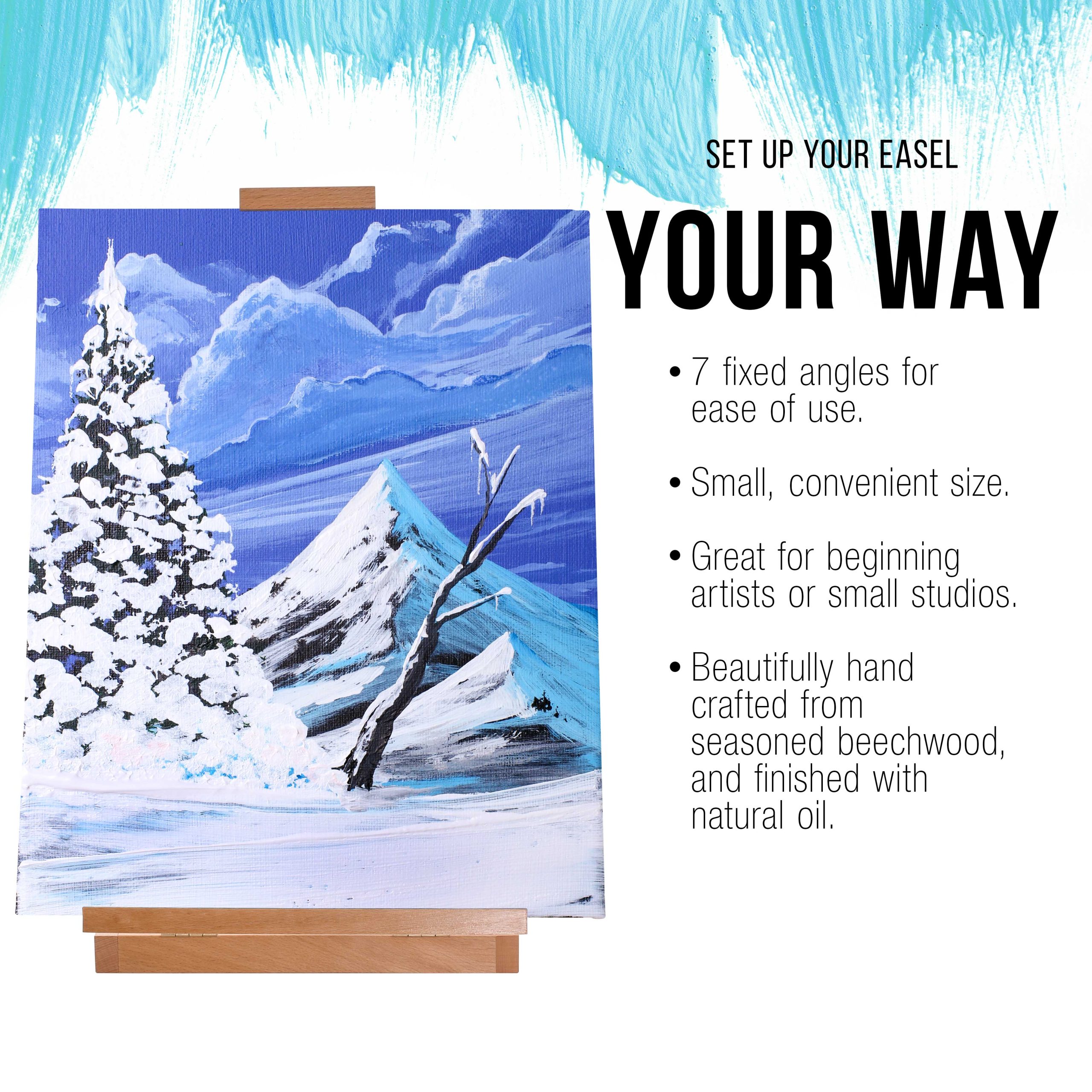 Venice Heavy Duty H-Frame Tabletop Easel - Artist Studio Desktop Drawing Table. Portable Drafting Table. Adjustable Art Board. Tabletop Easel for Painting. Holds Up to 23 Canvas - Image 4