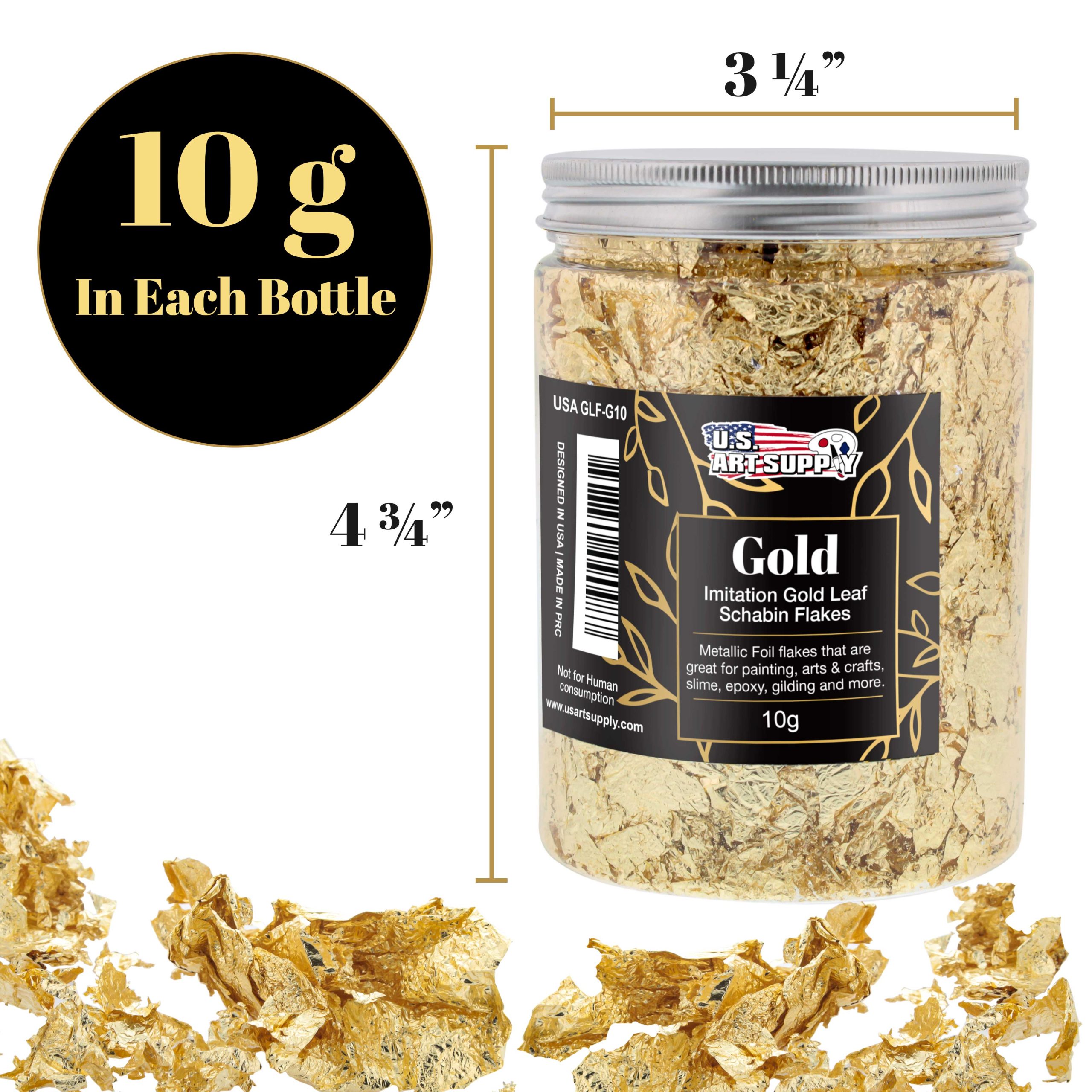 Metallic Foil Schabin Gilding Flakes (3 Pack). Imitation Copper. Silver & Gold 10 Gram Bottles - Metal Leaf Foil Flakes for Resin. Nails. Crafts. Painting. Jewelry. Slime - Image 3