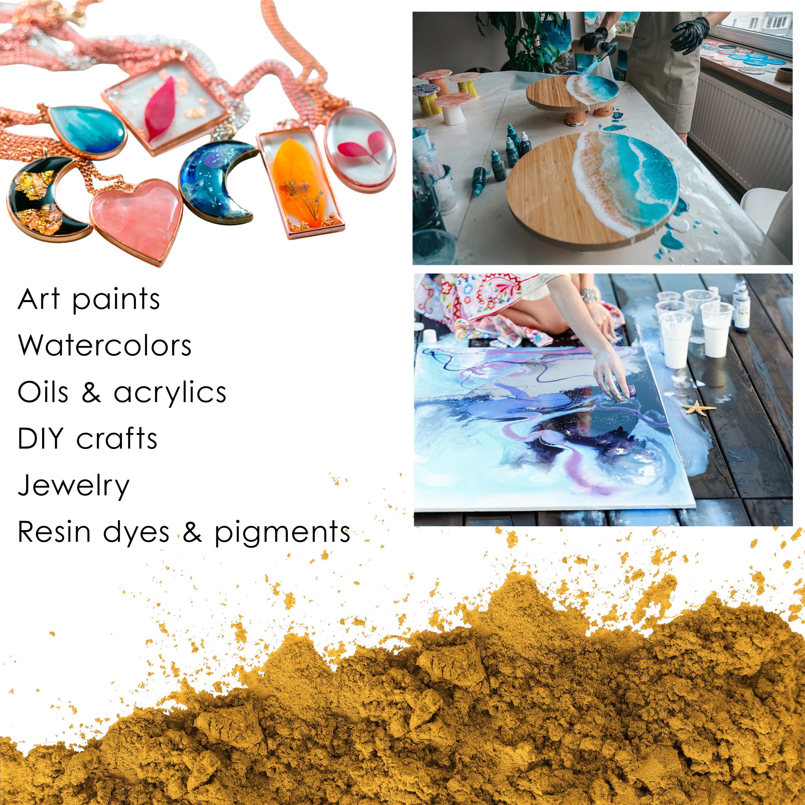 Jewelescent Mica Pearl Pigment Powder. Interference Gold 3.5 oz (100g) Pouch - Cosmetic Grade. Epoxy Resin Color Pigment. Mica Powder for Resin. Soap. Slime. Candle Dye. Art. Crafts - Image 6