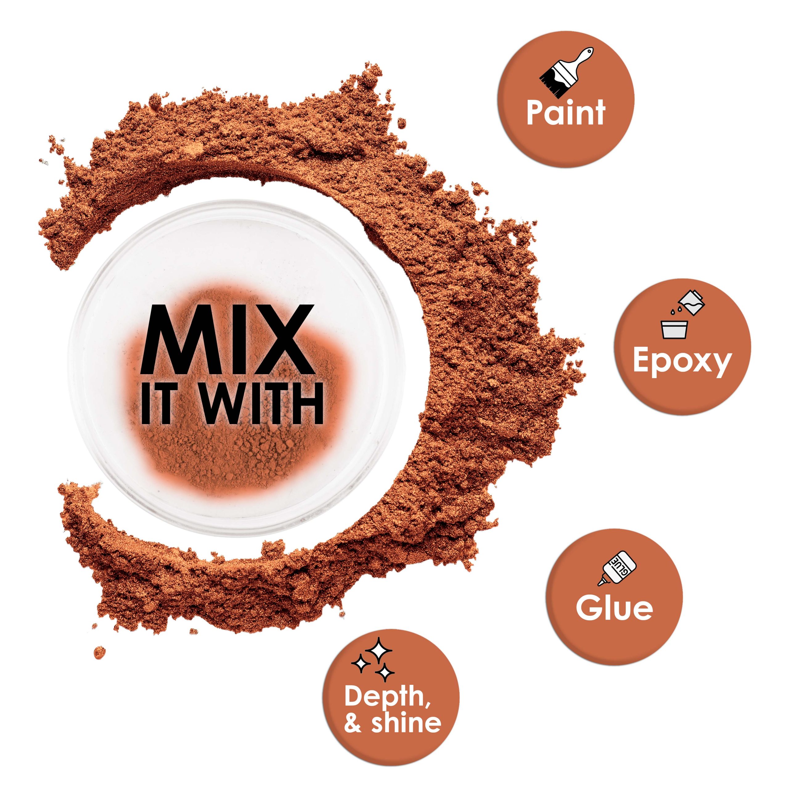 Jewelescent Mica Pearl Pigment Powder. Interference Copper 3.5 oz (100g) Pouch - Cosmetic Grade. Epoxy Resin Color Pigment. Mica Powder for Resin. Soap. Slime. Candle Dye. Art. Crafts - Image 3