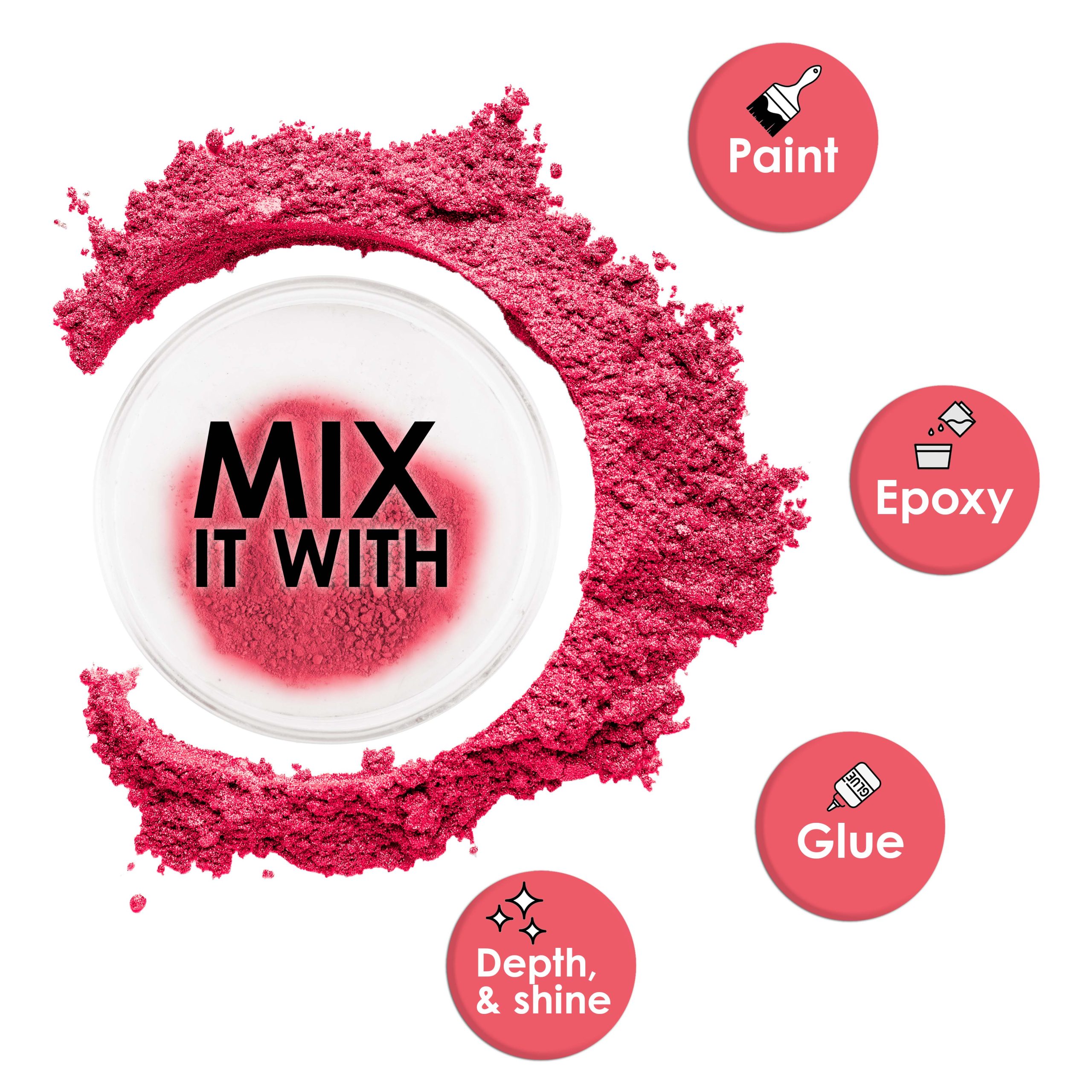Jewelescent Mica Pearl Pigment Powder. True Red 3.5 oz (100g) Pouch - Cosmetic Grade. Epoxy Resin Color Pigment. Mica Powder for Resin. Soap. Slime. Candle Dye. Art. Crafts - Image 3