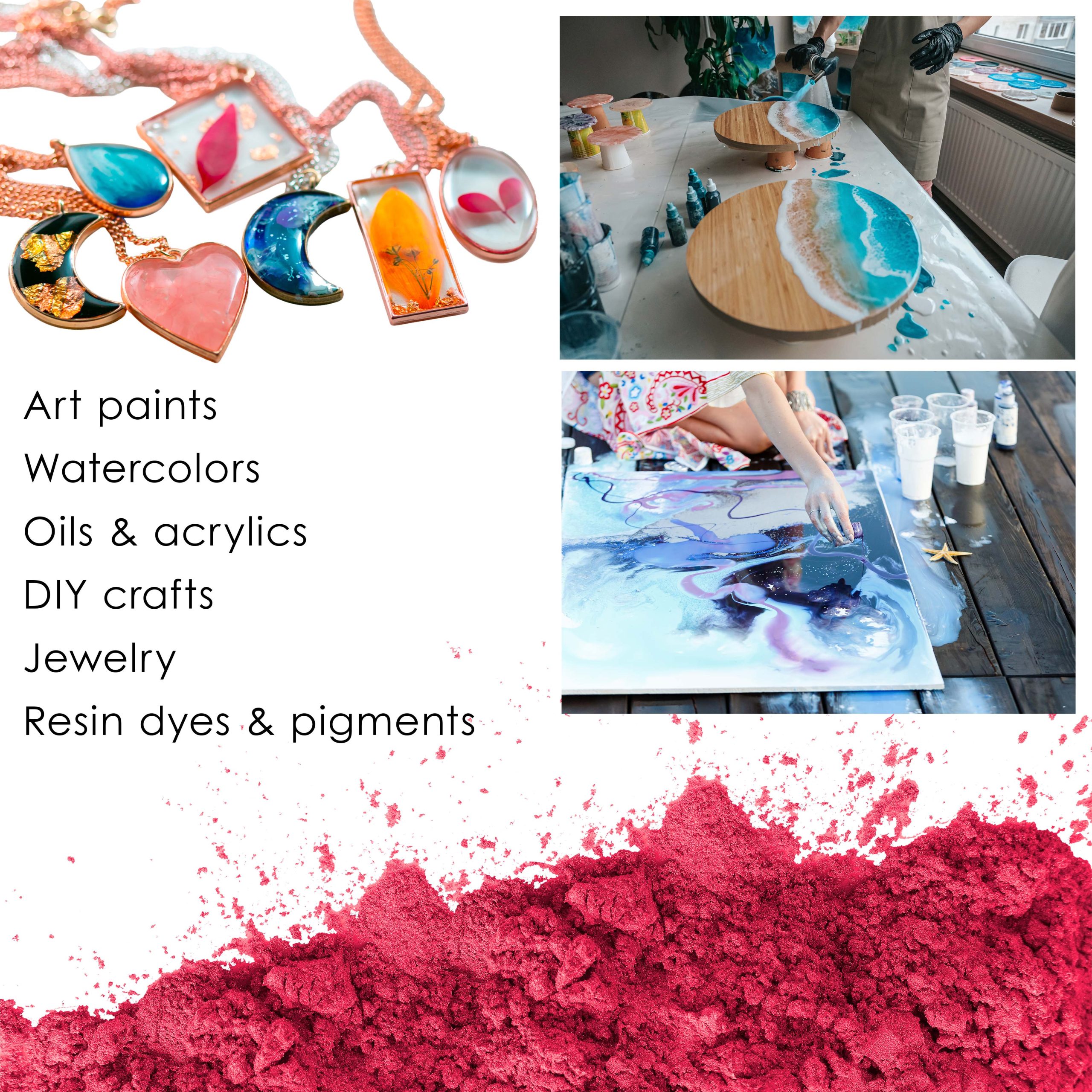 Jewelescent Mica Pearl Pigment Powder. True Red 3.5 oz (100g) Pouch - Cosmetic Grade. Epoxy Resin Color Pigment. Mica Powder for Resin. Soap. Slime. Candle Dye. Art. Crafts - Image 6