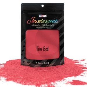 Jewelescent Mica Pearl Pigment Powder. True Red 3.5 oz (100g) Pouch - Cosmetic Grade. Epoxy Resin Color Pigment. Mica Powder for Resin. Soap. Slime. Candle Dye. Art. Crafts