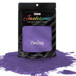 Jewelescent Mica Pearl Pigment Powder. Plum Crazy 3.5 oz (100g) Pouch - Cosmetic Grade. Epoxy Resin Color Pigment. Mica Powder for Resin. Soap. Slime. Candle Dye. Art. Crafts