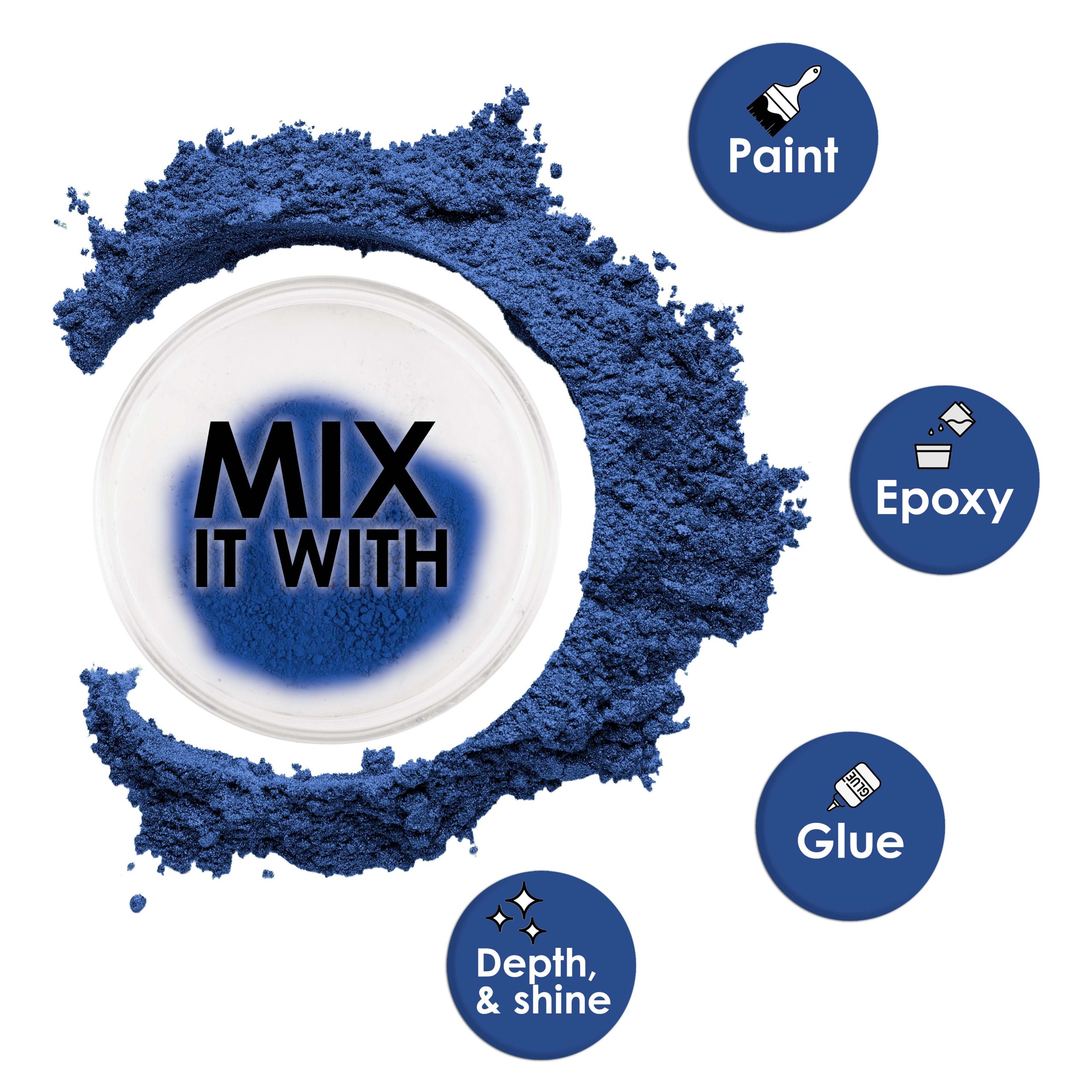 Jewelescent Mica Pearl Pigment Powder. Royal Blue 3.5 oz (100g) Pouch - Cosmetic Grade. Epoxy Resin Color Pigment. Mica Powder for Resin. Soap. Slime. Candle Dye. Art. Crafts - Image 3