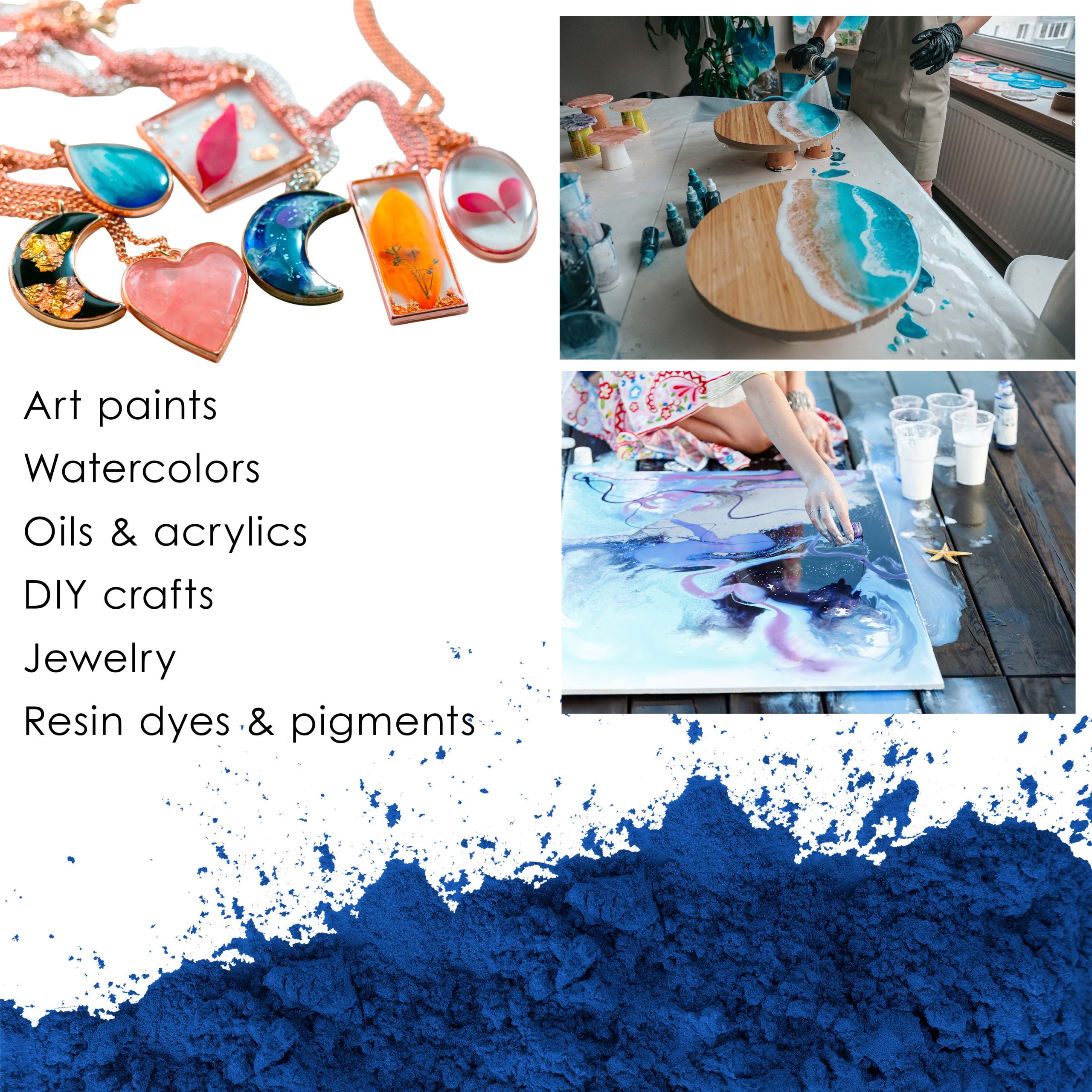Jewelescent Mica Pearl Pigment Powder. Royal Blue 3.5 oz (100g) Pouch - Cosmetic Grade. Epoxy Resin Color Pigment. Mica Powder for Resin. Soap. Slime. Candle Dye. Art. Crafts - Image 6