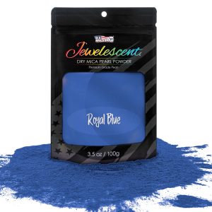 Jewelescent Mica Pearl Pigment Powder. Royal Blue 3.5 oz (100g) Pouch - Cosmetic Grade. Epoxy Resin Color Pigment. Mica Powder for Resin. Soap. Slime. Candle Dye. Art. Crafts