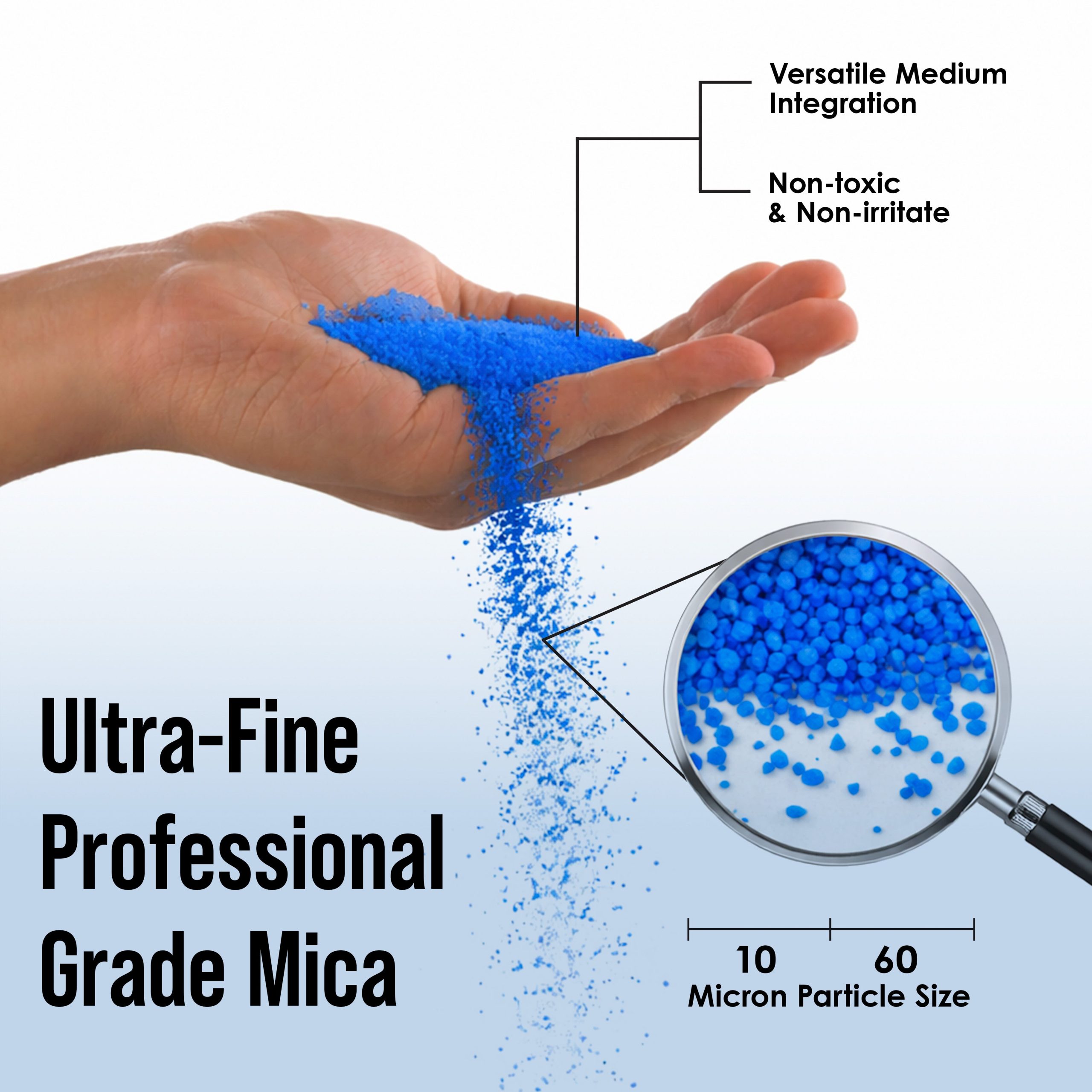 Jewelescent Mica Pearl Pigment Powder. Hawaiian Blue 3.5 oz (100g) Pouch - Cosmetic Grade. Epoxy Resin Color Pigment. Mica Powder for Resin. Soap. Slime. Candle Dye. Art. Crafts - Image 2