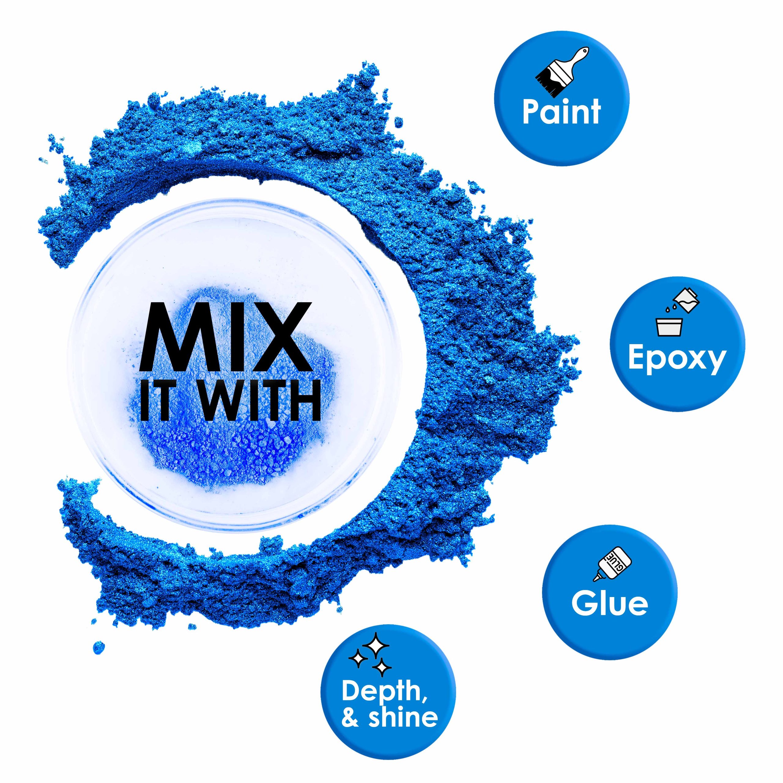 Jewelescent Mica Pearl Pigment Powder. Hawaiian Blue 3.5 oz (100g) Pouch - Cosmetic Grade. Epoxy Resin Color Pigment. Mica Powder for Resin. Soap. Slime. Candle Dye. Art. Crafts - Image 3