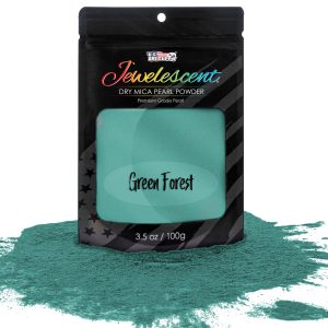 Jewelescent Mica Pearl Pigment Powder. Green Forest 3.5 oz (100g) Pouch - Cosmetic Grade. Epoxy Resin Color Pigment. Mica Powder for Resin. Soap. Slime. Candle Dye. Art. Crafts