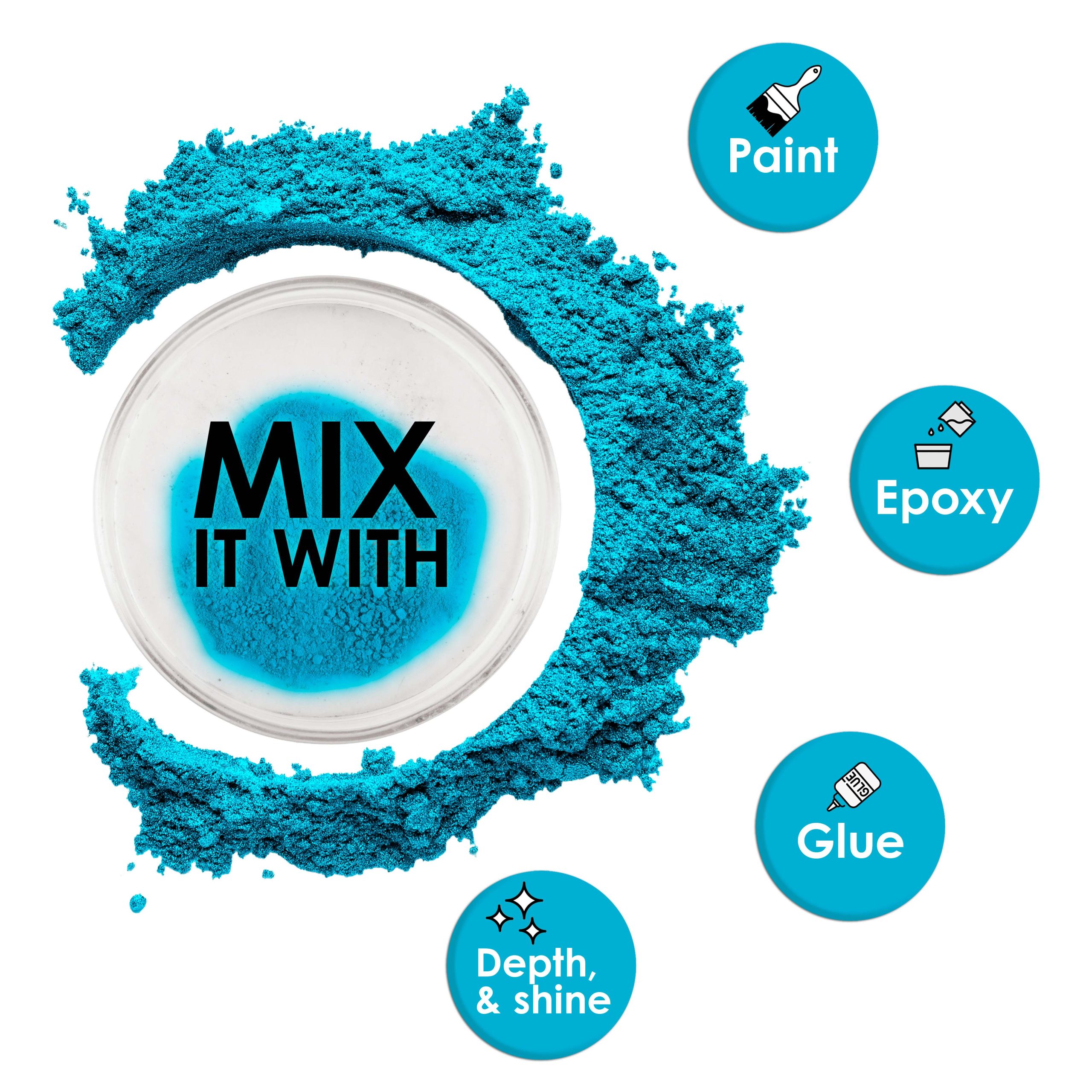 Jewelescent Mica Pearl Pigment Powder. Peacock Teal 3.5 oz (100g) Pouch - Cosmetic Grade. Epoxy Resin Color Pigment. Mica Powder for Resin. Soap. Slime. Candle Dye. Art. Crafts - Image 3