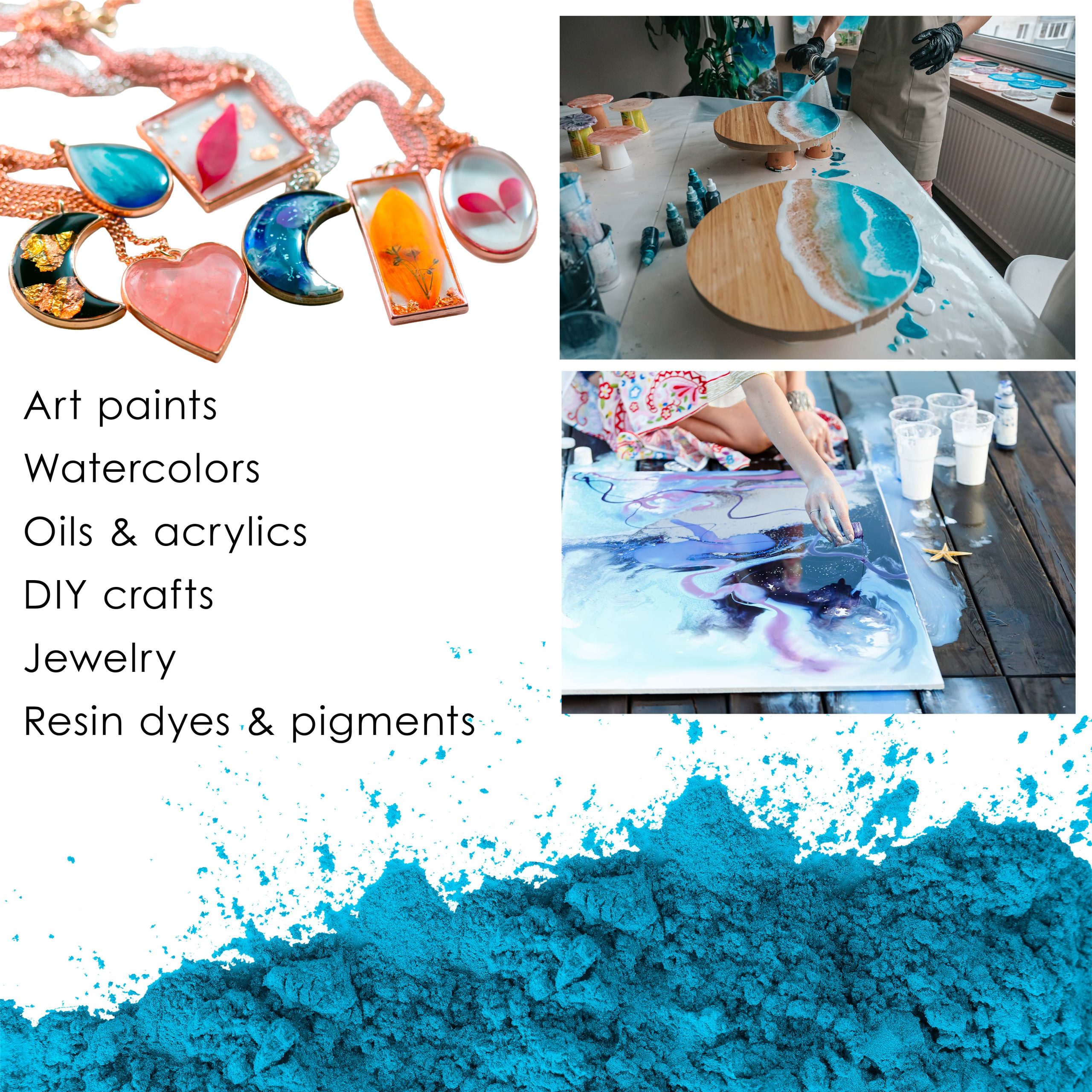Jewelescent Mica Pearl Pigment Powder. Peacock Teal 3.5 oz (100g) Pouch - Cosmetic Grade. Epoxy Resin Color Pigment. Mica Powder for Resin. Soap. Slime. Candle Dye. Art. Crafts - Image 6