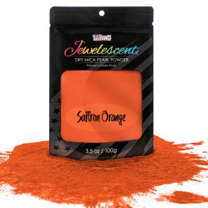 Jewelescent Mica Pearl Pigment Powder. Saffron Orage 3.5 oz (100g) Pouch - Cosmetic Grade. Epoxy Resin Color Pigment. Mica Powder for Resin. Soap. Slime. Candle Dye. Art. Crafts