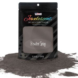 Jewelescent Mica Pearl Pigment Powder. Pewter Grey 3.5 oz (100g) Pouch - Cosmetic Grade. Epoxy Resin Color Pigment. Mica Powder for Resin. Soap. Slime. Candle Dye. Art. Crafts