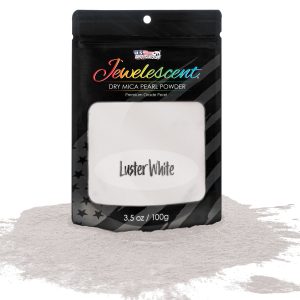 Jewelescent Mica Pearl Pigment Powder. Luster White 3.5 oz (100g) Pouch - Cosmetic Grade. Epoxy Resin Color Pigment. Mica Powder for Resin. Soap. Slime. Candle Dye. Art. Crafts