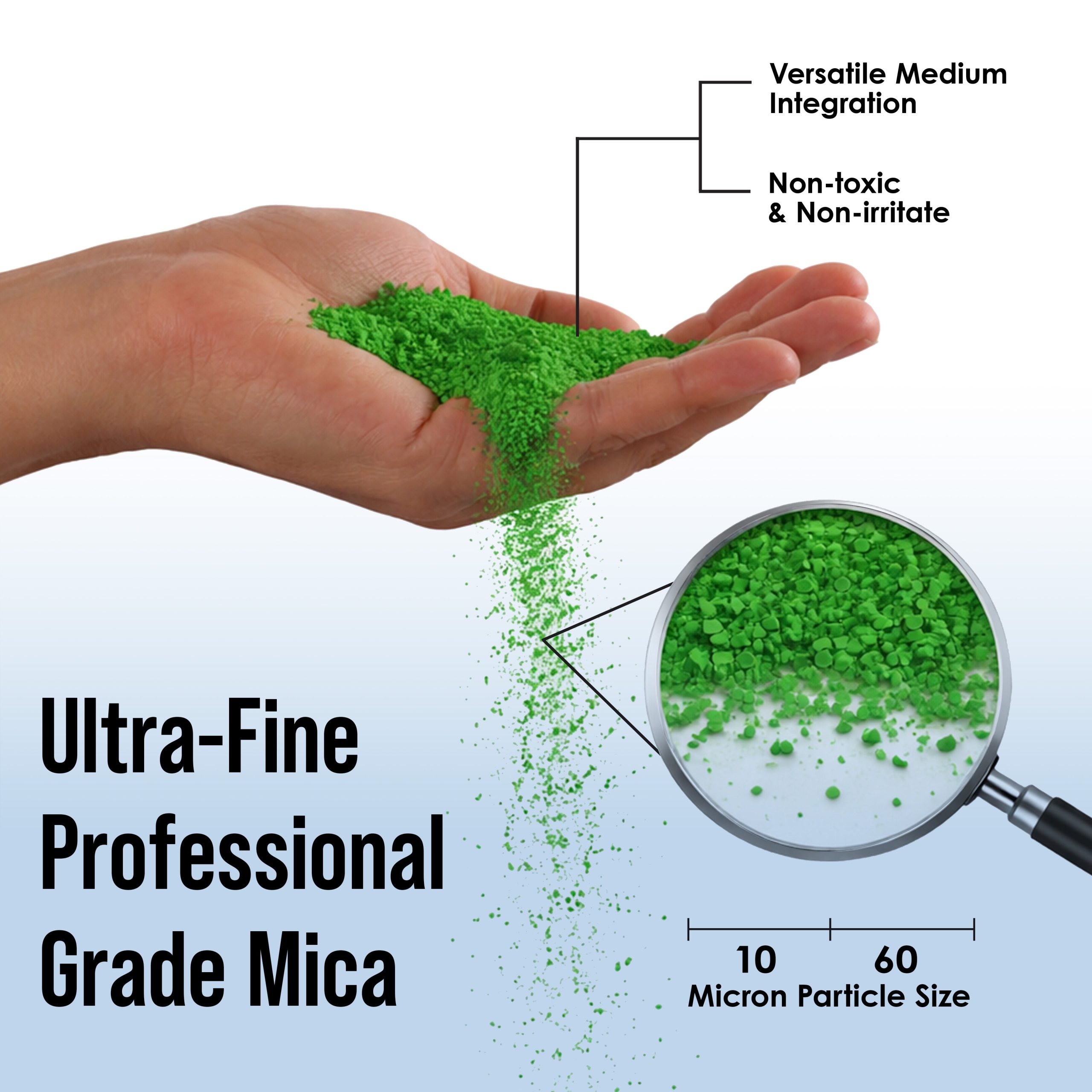 Jewelescent Mica Pearl Pigment Powder. Vivid Jade 3.5 oz (100g) Pouch - Cosmetic Grade. Epoxy Resin Color Pigment. Mica Powder for Resin. Soap. Slime. Candle Dye. Art. Crafts - Image 2