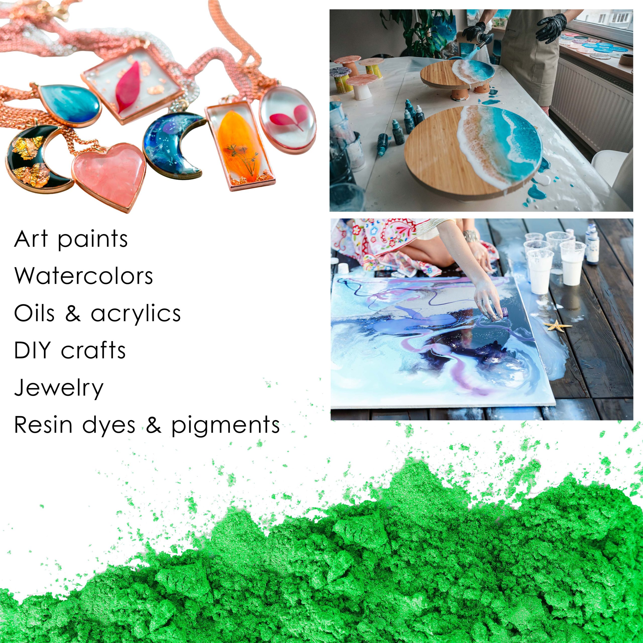 Jewelescent Mica Pearl Pigment Powder. Vivid Jade 3.5 oz (100g) Pouch - Cosmetic Grade. Epoxy Resin Color Pigment. Mica Powder for Resin. Soap. Slime. Candle Dye. Art. Crafts - Image 6