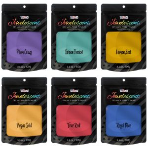 Jewelescent Mica Pearl Pigment Powder Kit. 6 Basic Colors. 3.5 oz (100g) Pouches - Cosmetic Grade. Epoxy Resin Color Pigment. Mica Powder for Resin. Soap. Slime. Candle Dye. Art