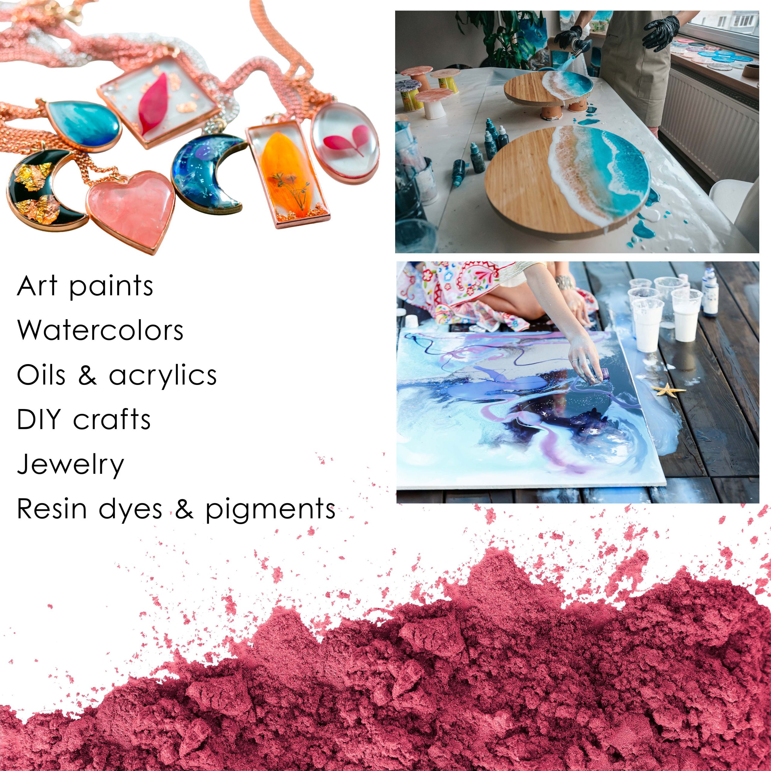 Jewelescent Mica Pearl Pigment Powder Kit. 6 Metal Tones Colors. 3.5 oz (100g) Pouches - Cosmetic Grade. Epoxy Resin Color Pigment. Mica Powder for Resin. Soap. Slime. Candle Dye. Art - Image 6