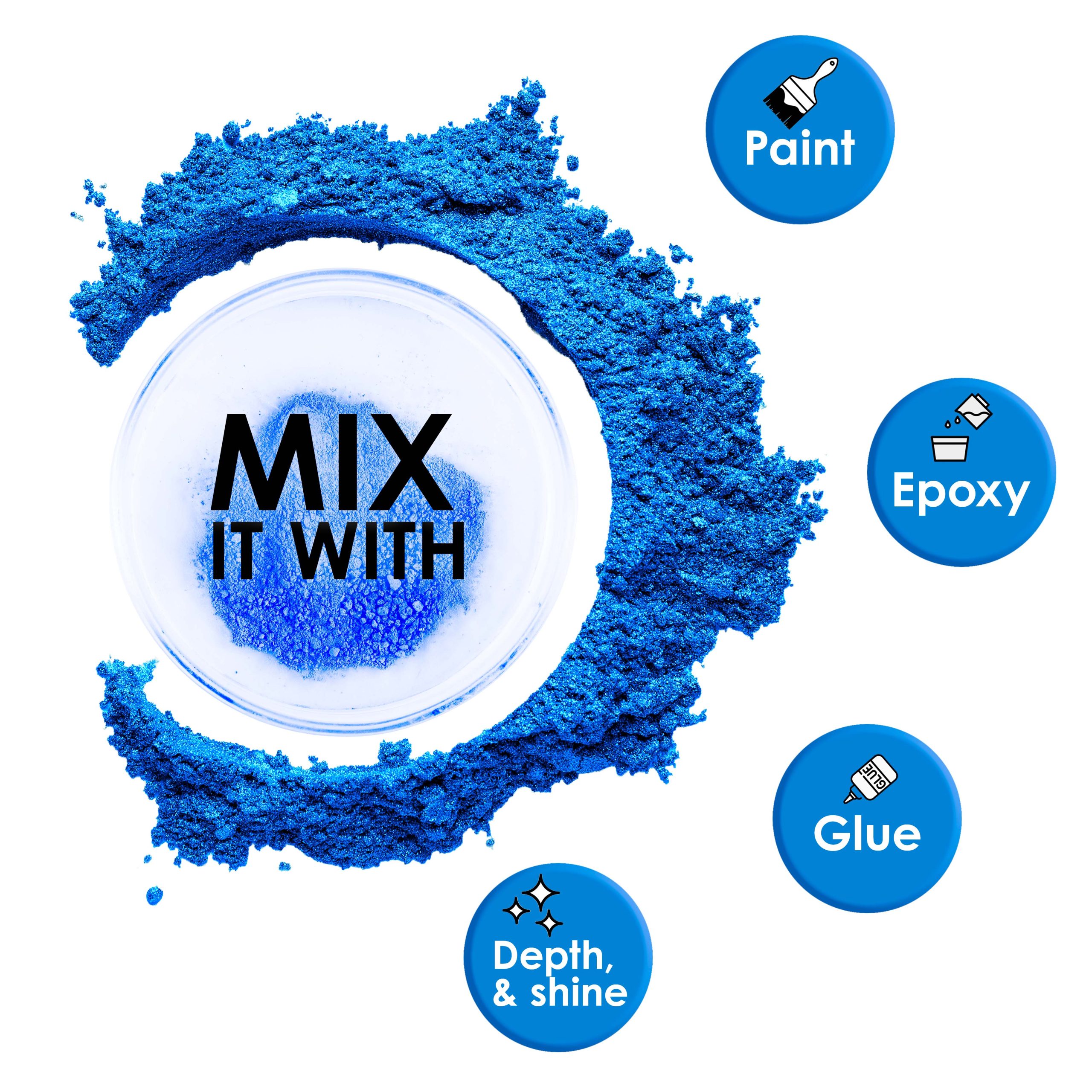 Jewelescent Mica Pearl Pigment Powder Kit. 6 Ultra Bright Colors. 3.5 oz (100g) Pouches - Cosmetic Grade. Epoxy Resin Color Pigment. Mica Powder for Resin. Soap. Slime. Candle Dye. Art - Image 3