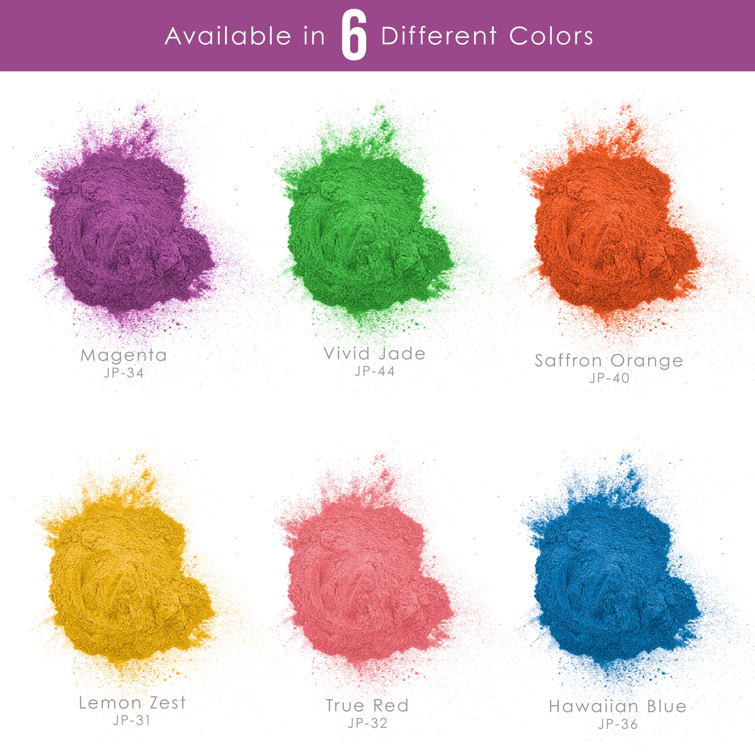 Jewelescent Mica Pearl Pigment Powder Kit. 6 Ultra Bright Colors. 3.5 oz (100g) Pouches - Cosmetic Grade. Epoxy Resin Color Pigment. Mica Powder for Resin. Soap. Slime. Candle Dye. Art - Image 4