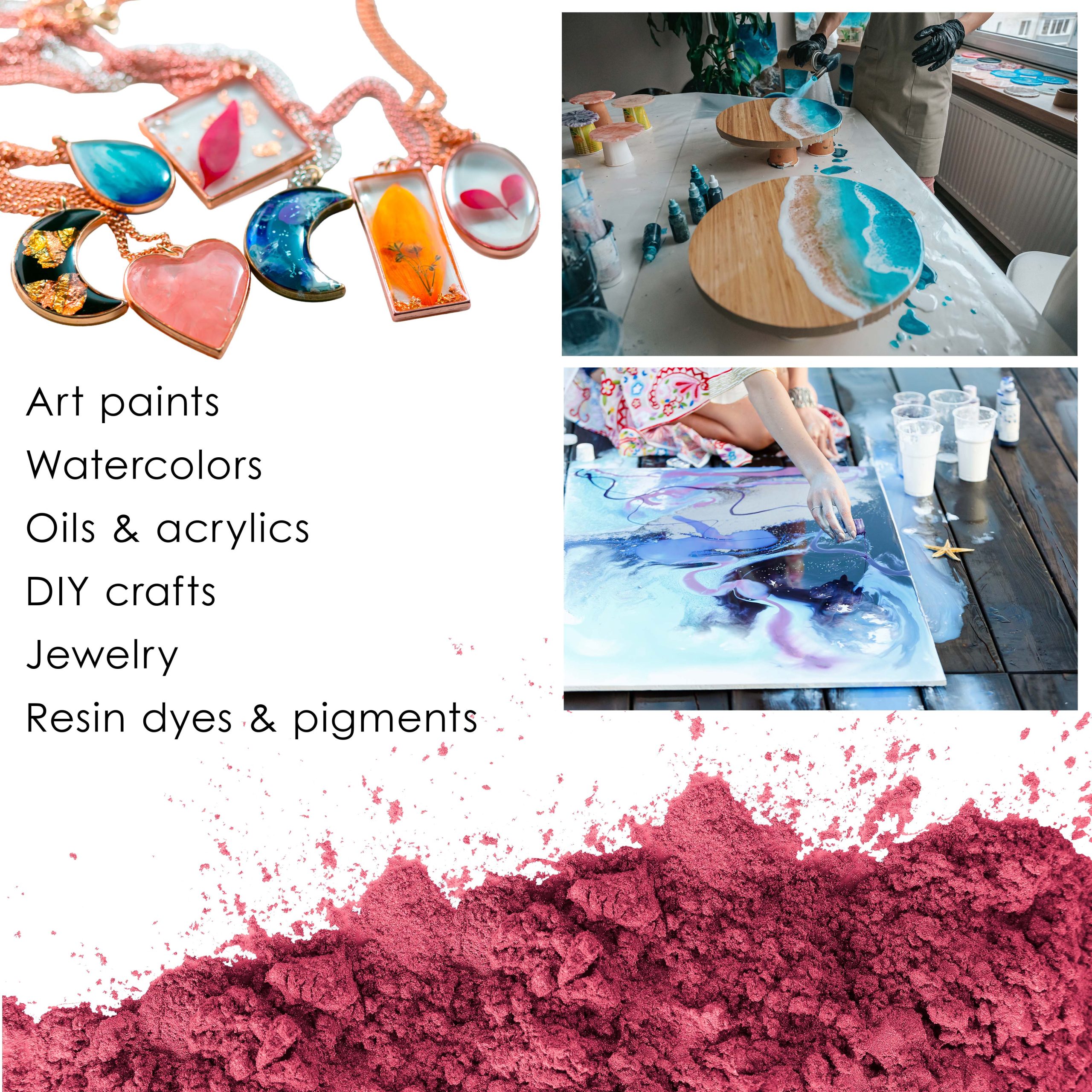 Jewelescent Mica Pearl Pigment Powder Kit. 6 Ultra Bright Colors. 3.5 oz (100g) Pouches - Cosmetic Grade. Epoxy Resin Color Pigment. Mica Powder for Resin. Soap. Slime. Candle Dye. Art - Image 6