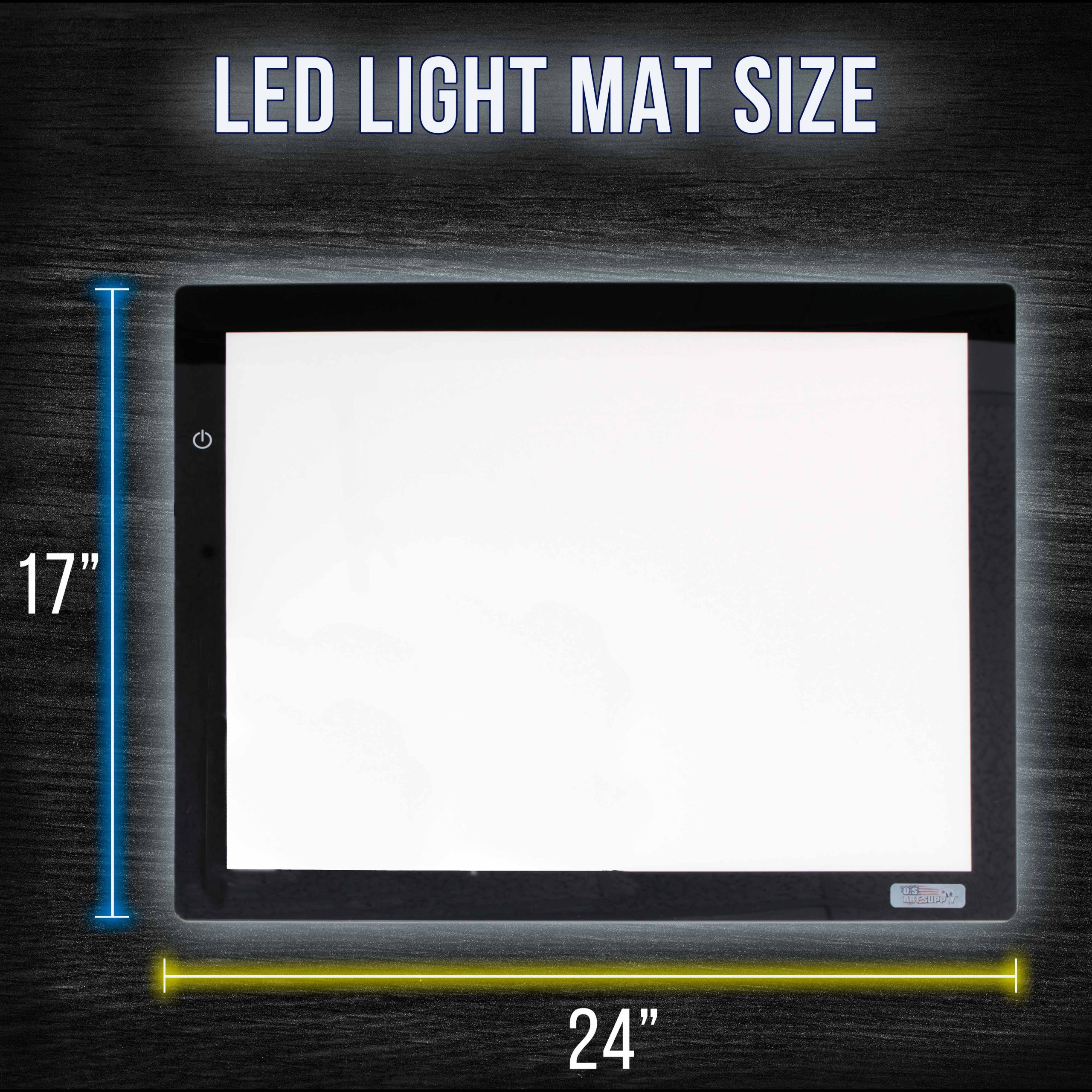Lightmaster 32.5 Diagonal A2 LED Light Box Board - 17 x 24. Light Board Tracing Pad with Dimmable 12V Lamps. Artist Lightbox for Tracing. Drawing. Diamond Painting - Image 3