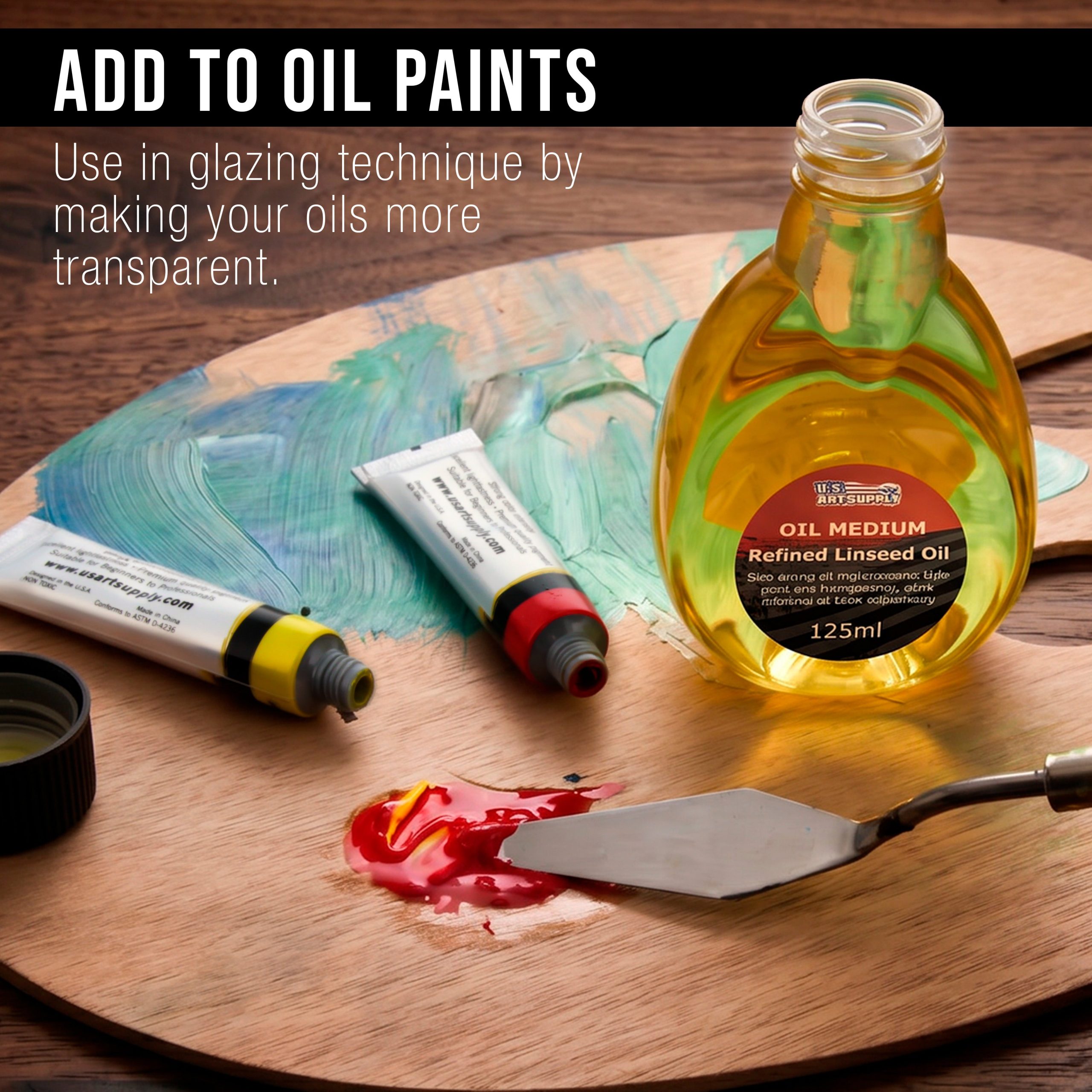 Refined Linseed Oil. 125ml (4.2 oz) Fluid Medium - Linseed Oil for Wood. Painting Mediums & Wood Finishing - Image 3