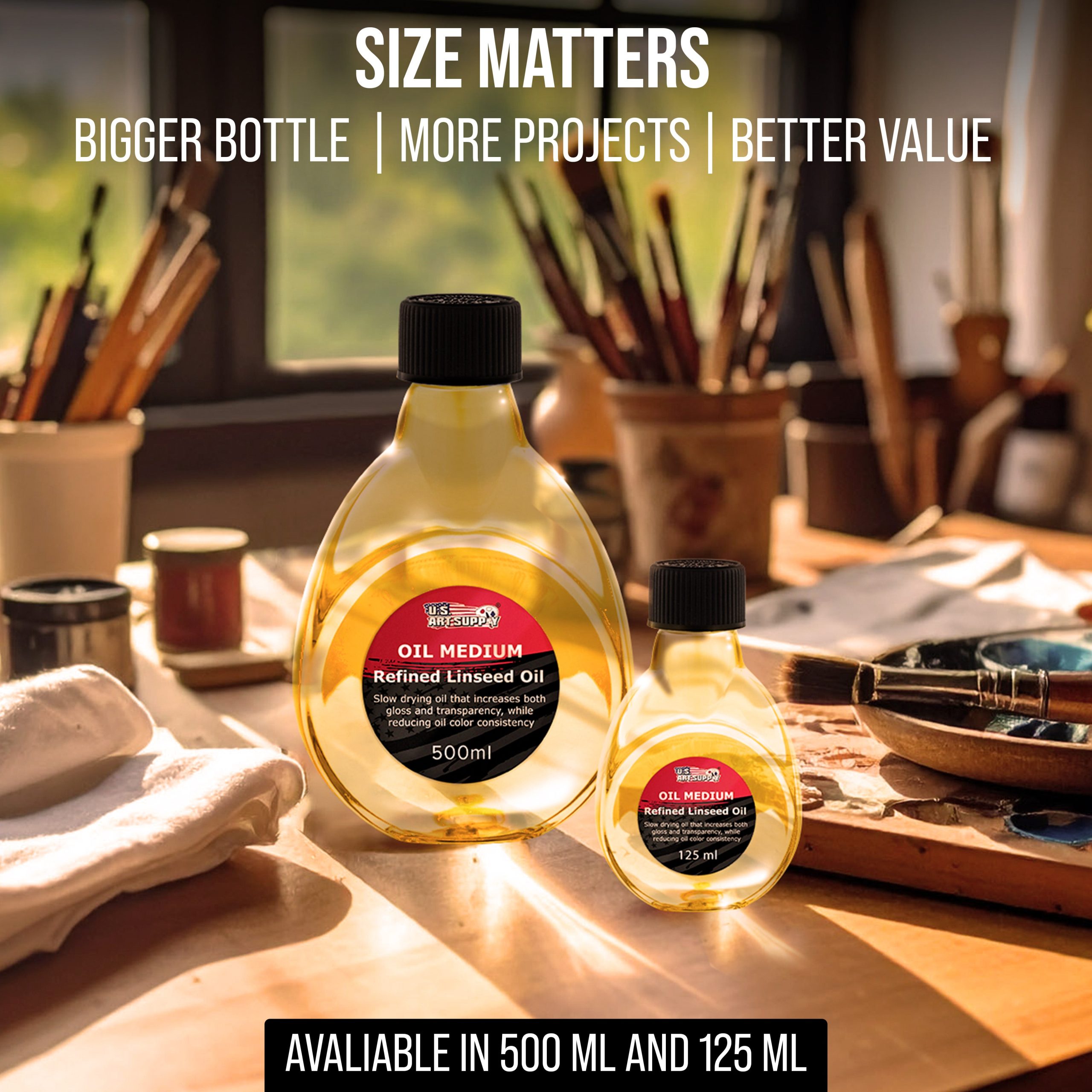 Refined Linseed Oil. 125ml (4.2 oz) Fluid Medium - Linseed Oil for Wood. Painting Mediums & Wood Finishing - Image 6