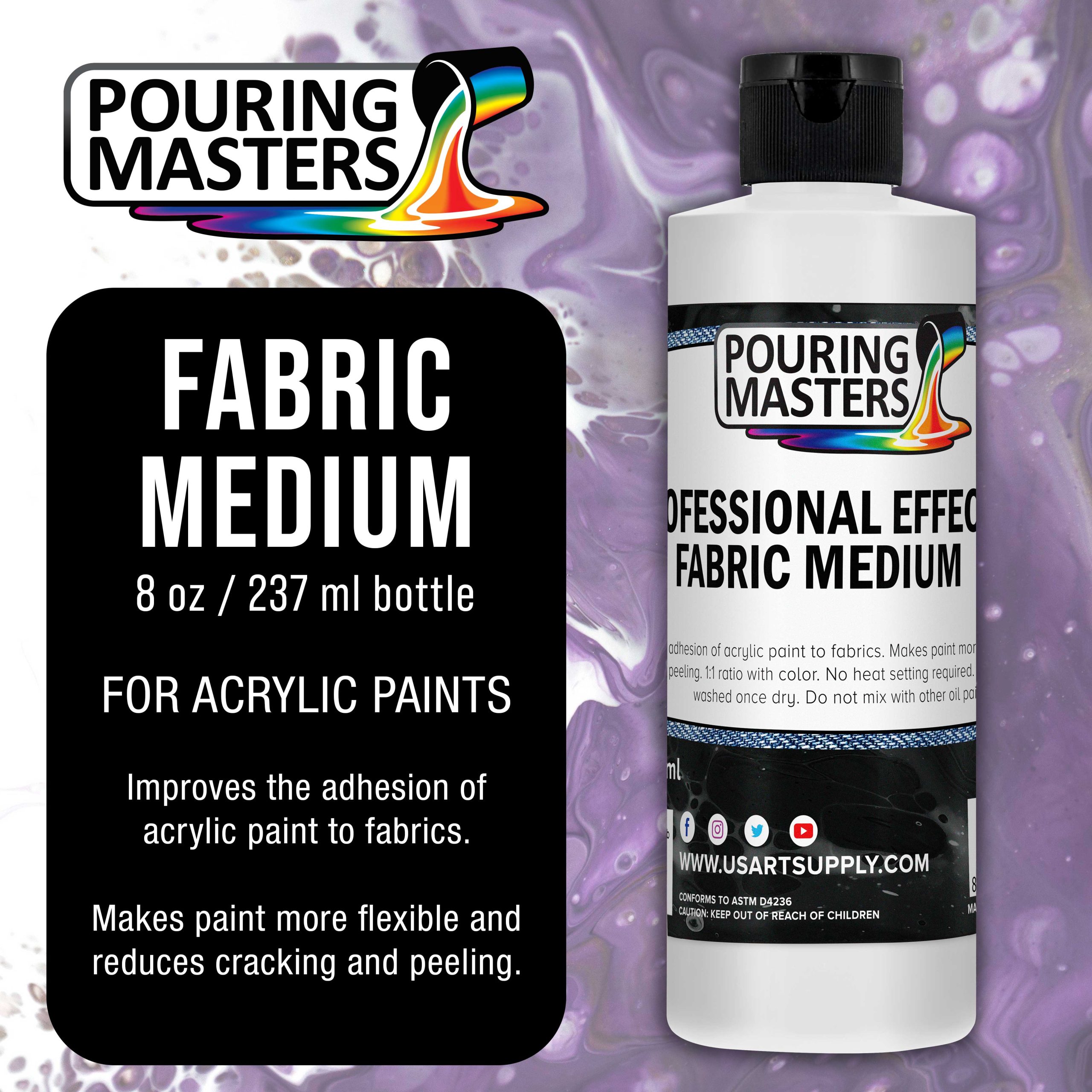 Professional Effects Fabric Medium 8oz. Extender. Improves Paint Adhesion to Textiles - Fabric Medium for Acrylic Paint on Textile Increases Flexibility and Transparency - Image 2