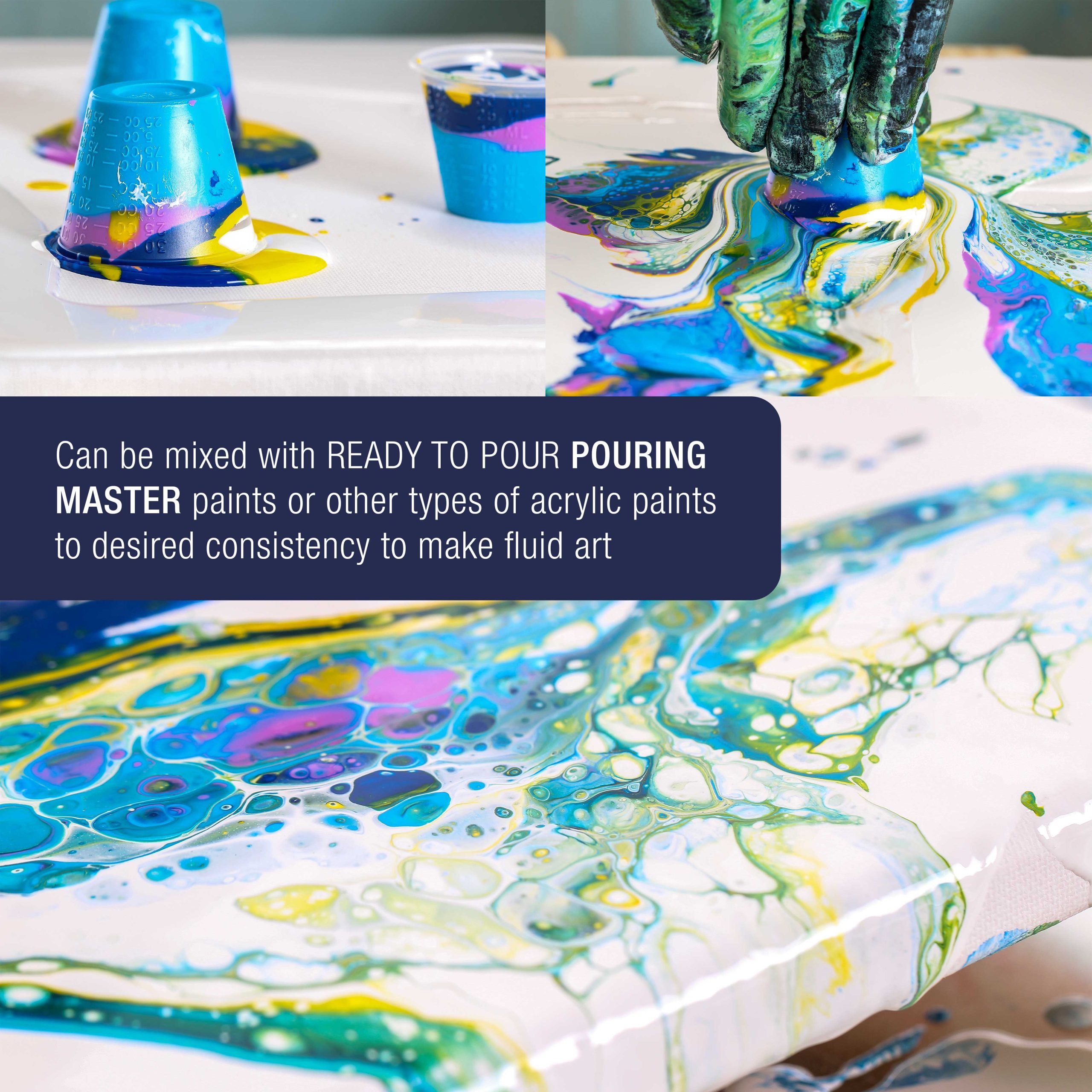 16oz (Pint) Pouring Paint Matte Medium - Professional Acrylic Medium for Improving Paint Flow & Cell Effects Creator. Viscosity Adjuster - Image 5