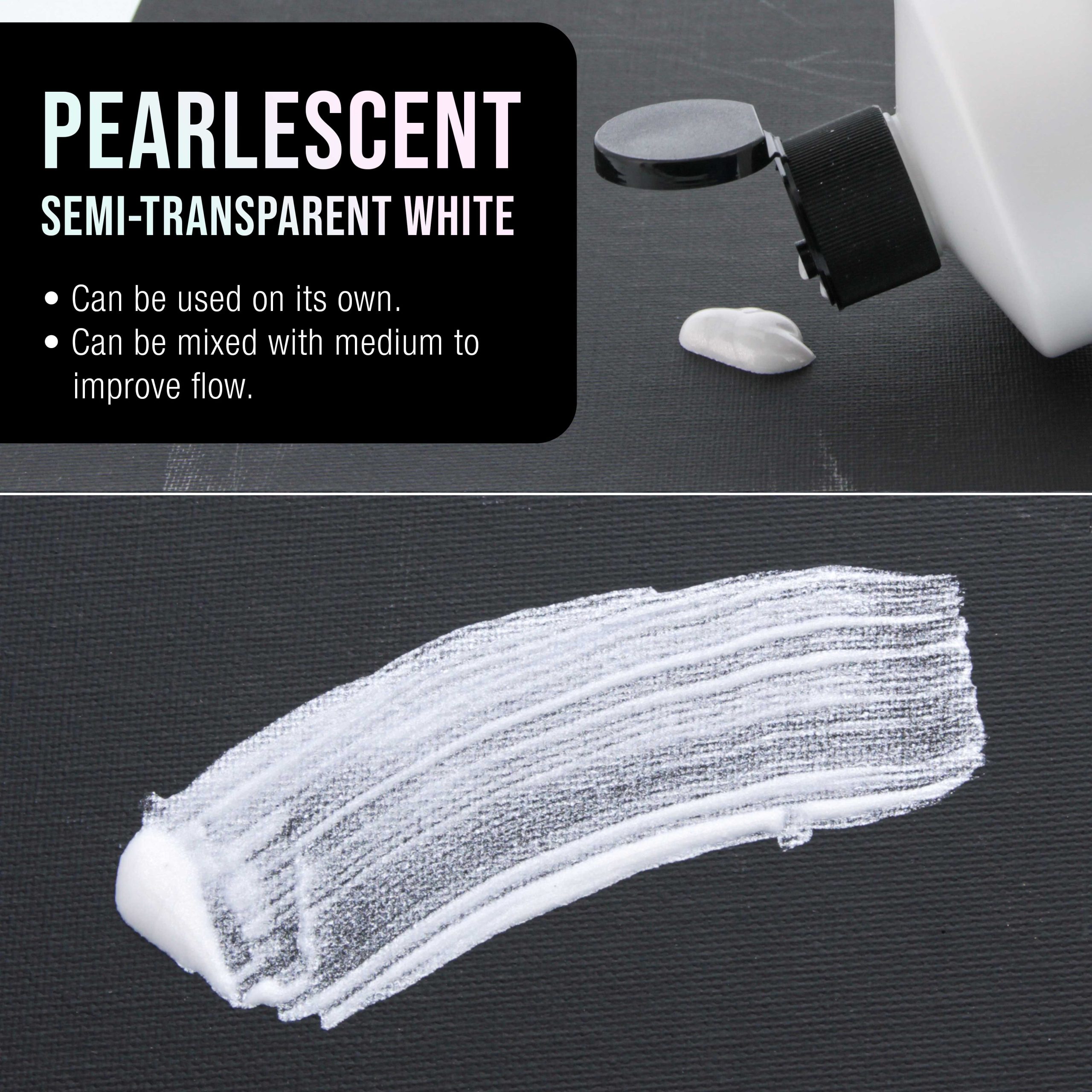 16 Oz (Pint) Acrylic Pearlescent Effects Medium - Creates Pearl Iridescent Metallic Shimmer for Fluid Art & Acrylic Painting - Image 3