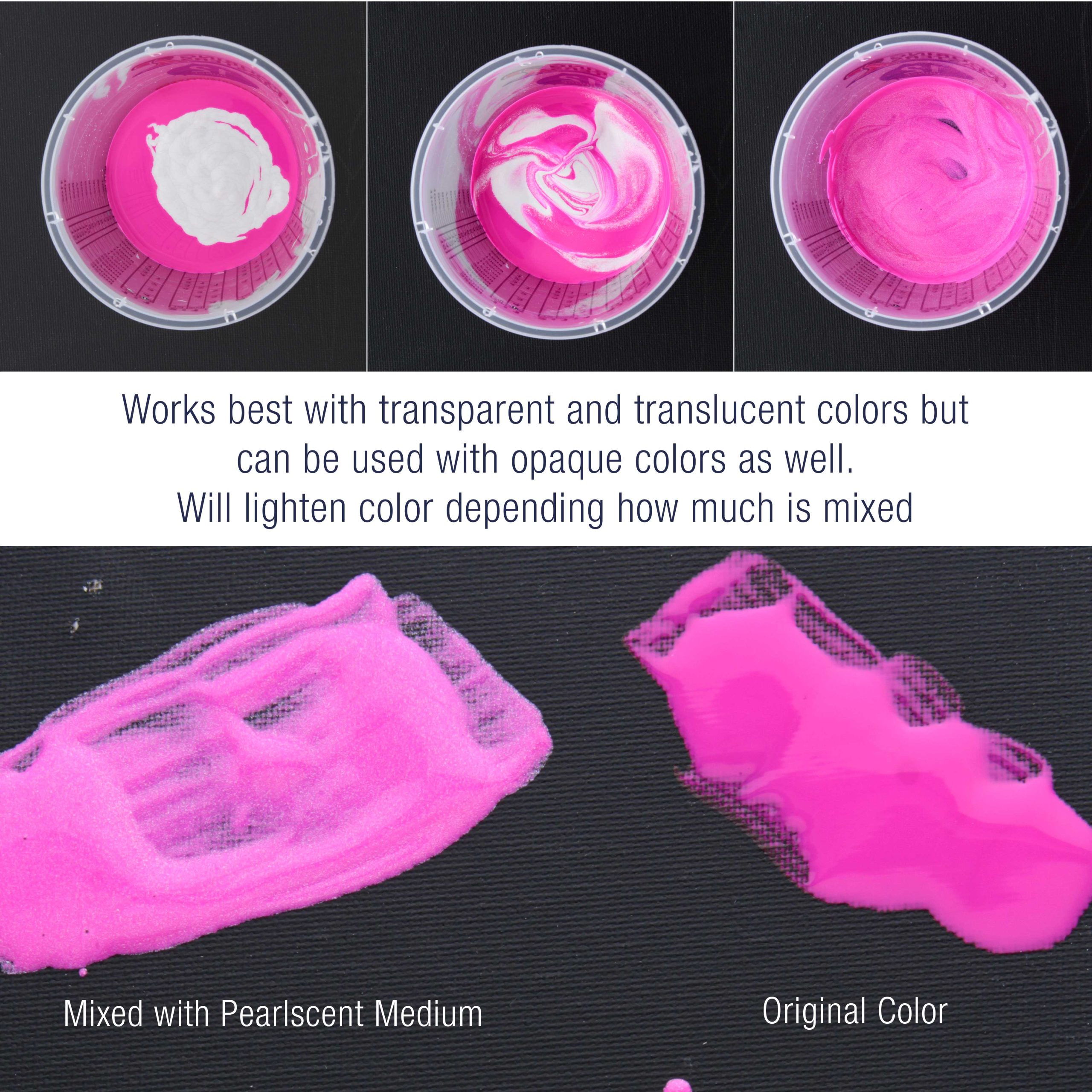 16 Oz (Pint) Acrylic Pearlescent Effects Medium - Creates Pearl Iridescent Metallic Shimmer for Fluid Art & Acrylic Painting - Image 4