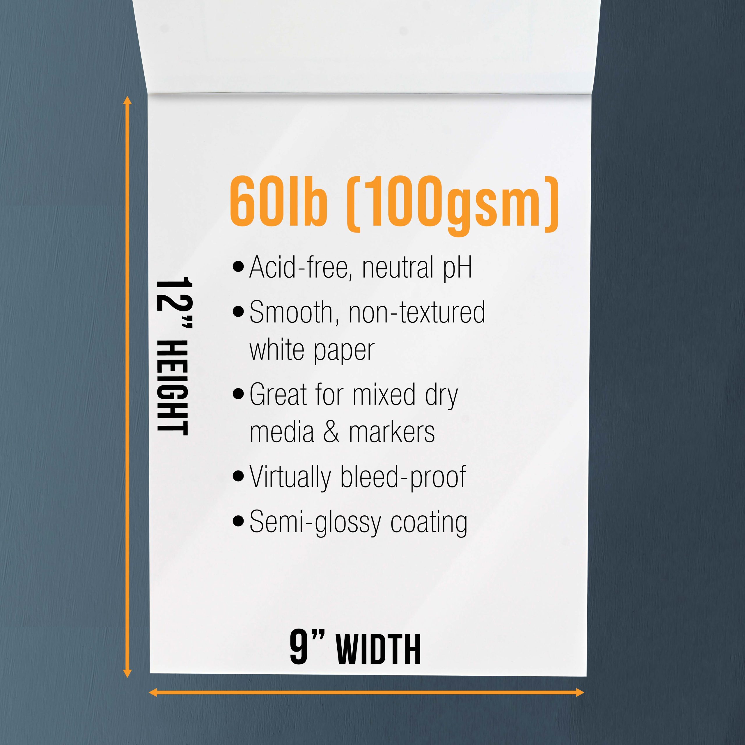 9' x 12 Premium Manga Marker Paper Pad (2 Pack. 48 Sheets Total) - 60lb (100gsm) Drawing Sketchbook for Alcohol & Acrylic Paint Markers - Image 3