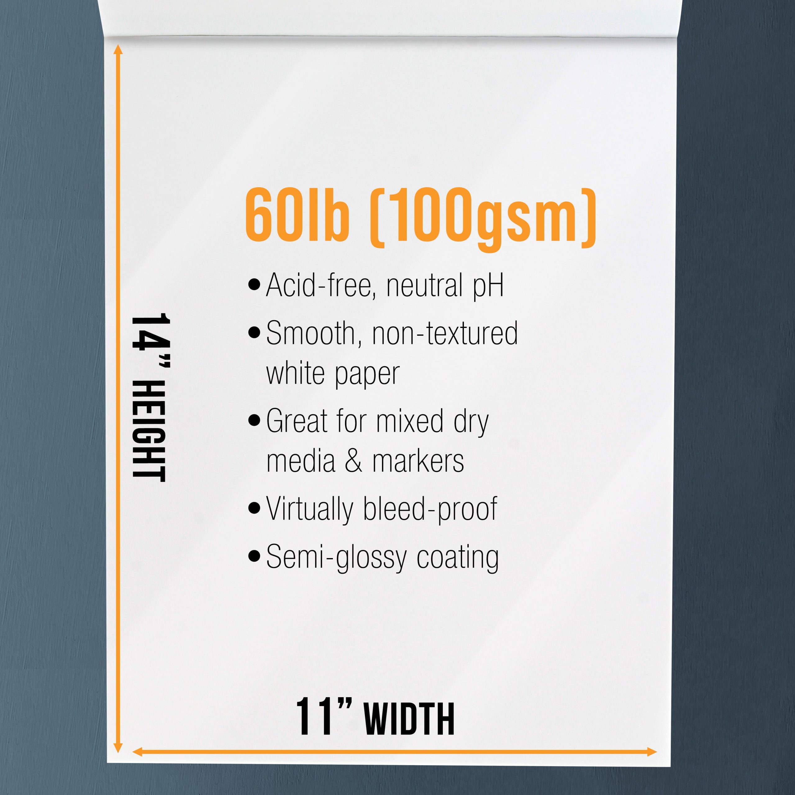 11' x 14 Premium Manga Marker Paper Pad (2 Pack. 48 Sheets Total) - 60lb (100gsm) Drawing Sketchbook for Alcohol & Acrylic Paint Markers - Image 3