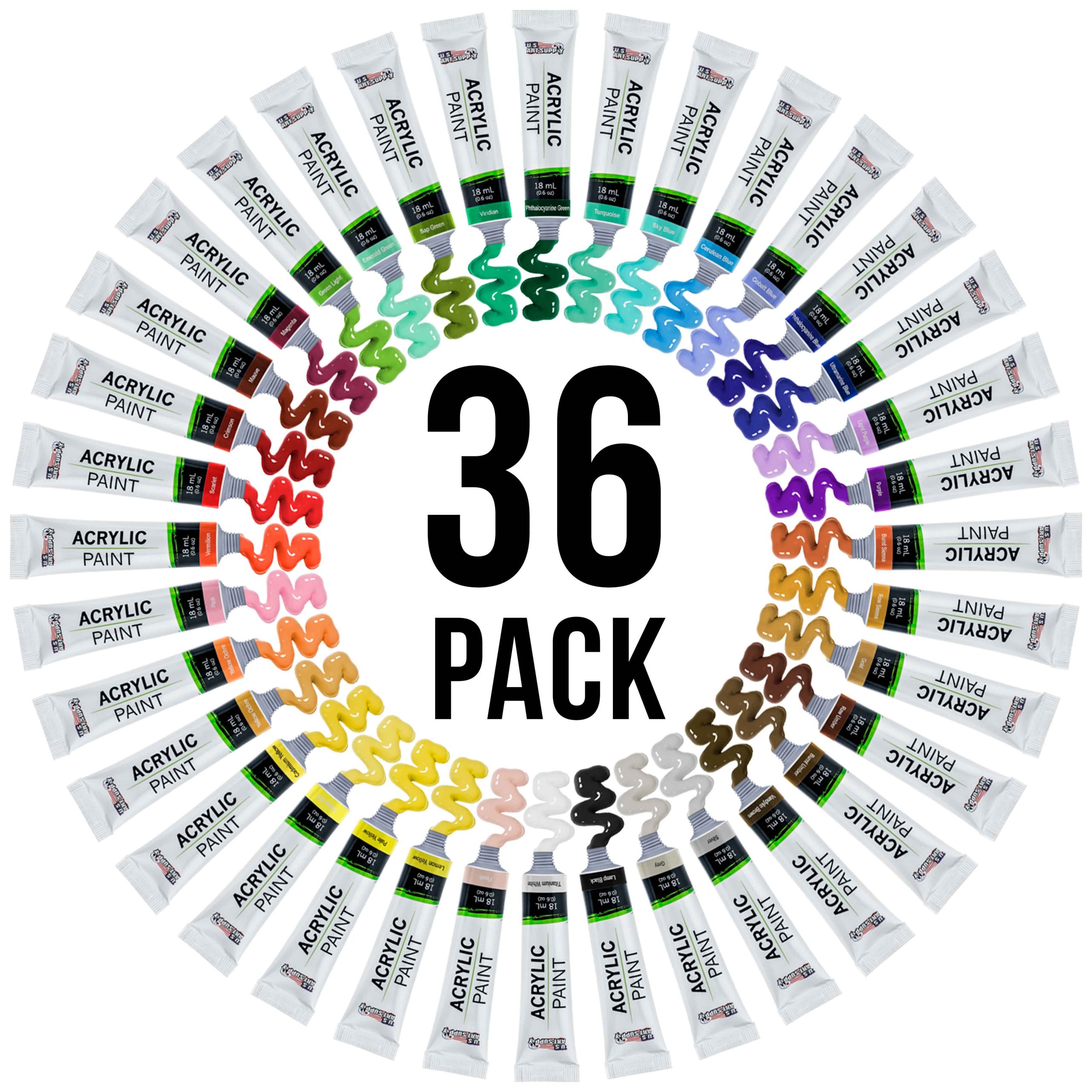 36 Color Professional Acrylic Paint Set in 12ml Tubes - Art Painting Supplies for Adults. Artists. Students. Beginners - Canvas Portrait Paintings - Image 4