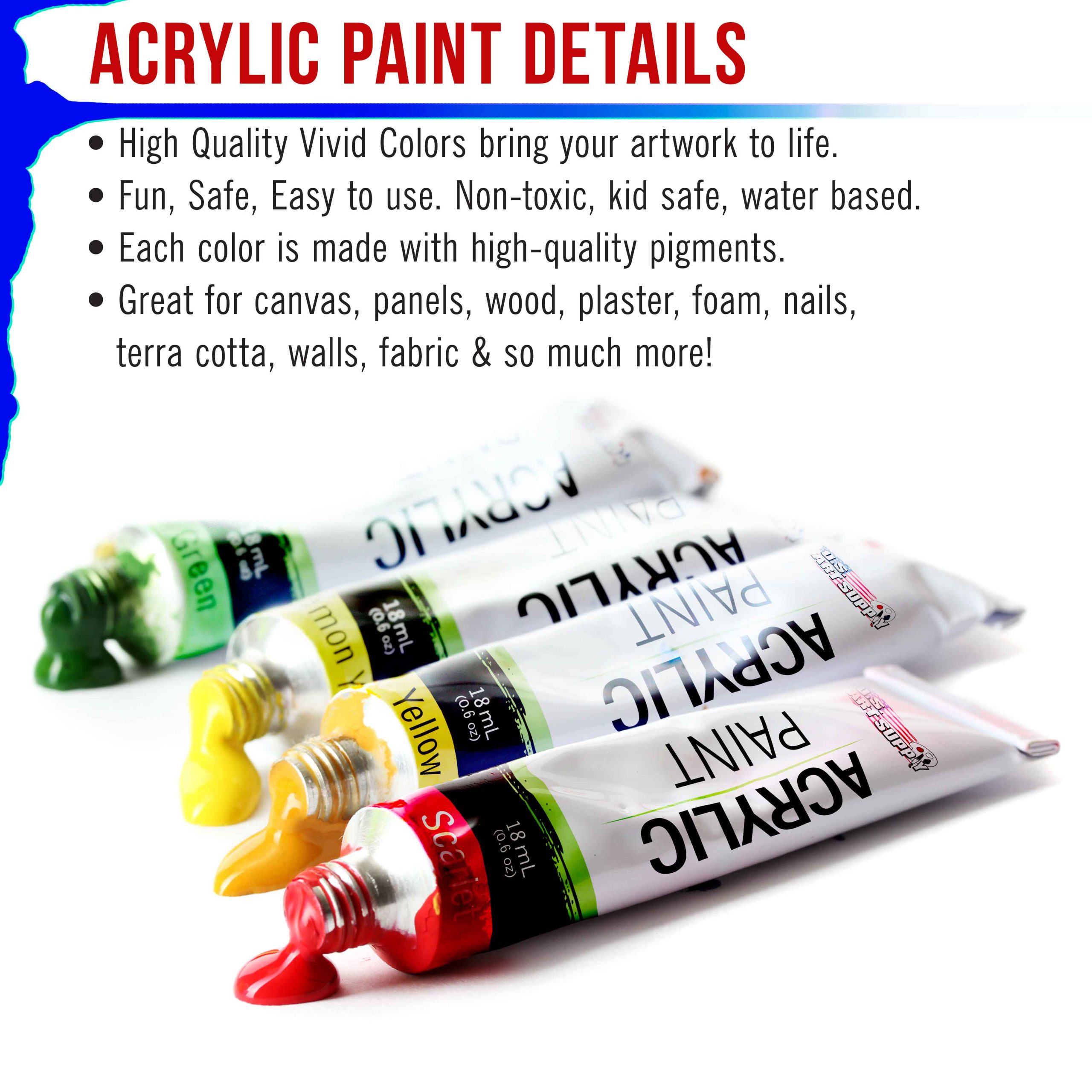 36 Color Professional Acrylic Paint Set in 12ml Tubes - Art Painting Supplies for Adults. Artists. Students. Beginners - Canvas Portrait Paintings - Image 6