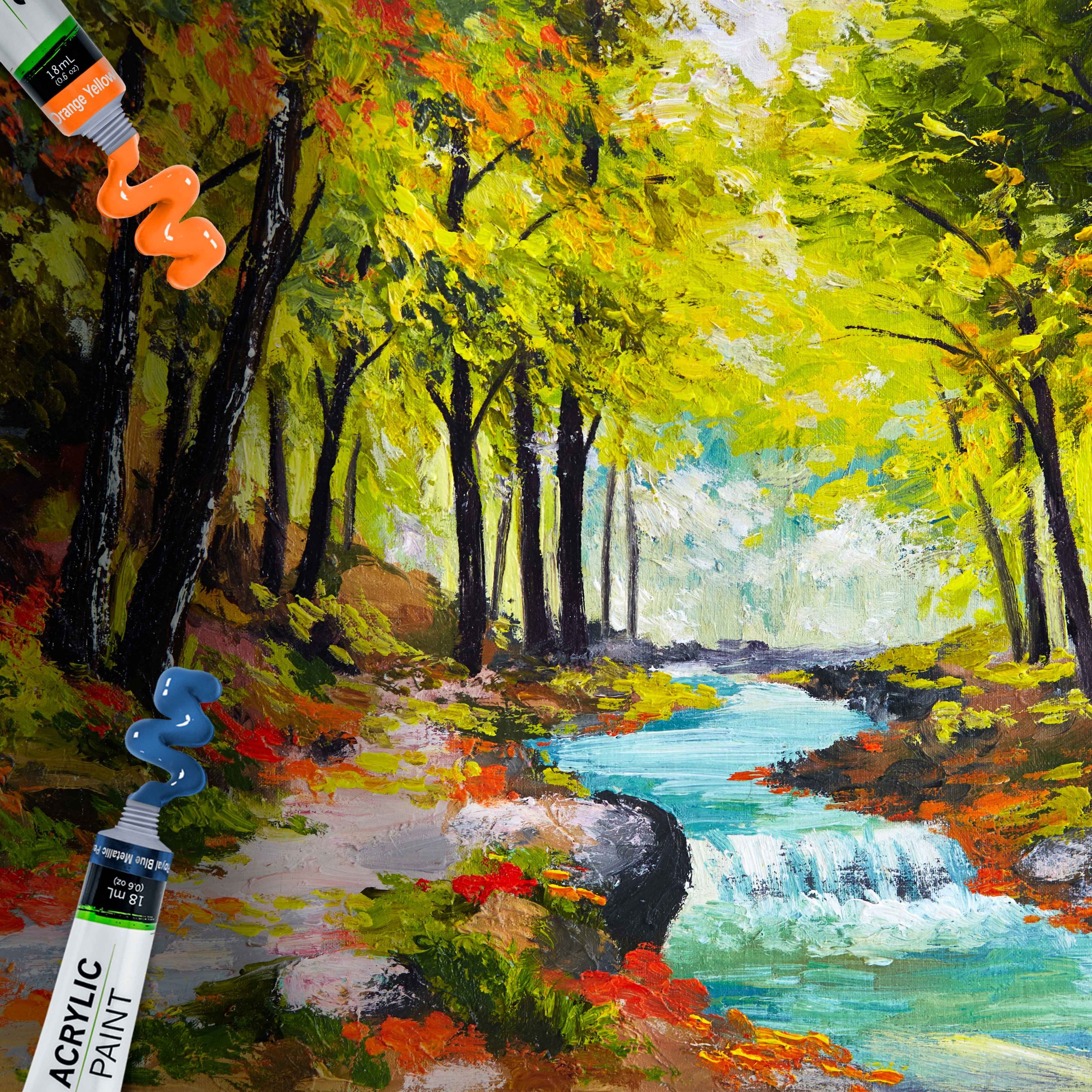 U.S. Art Supply 72 Color Professional Acrylic Paint Set in 12ml Tubes - Art Painting Supplies for Adults. Artists. Students. Beginners - Canvas Portrait Paintings - Image 7