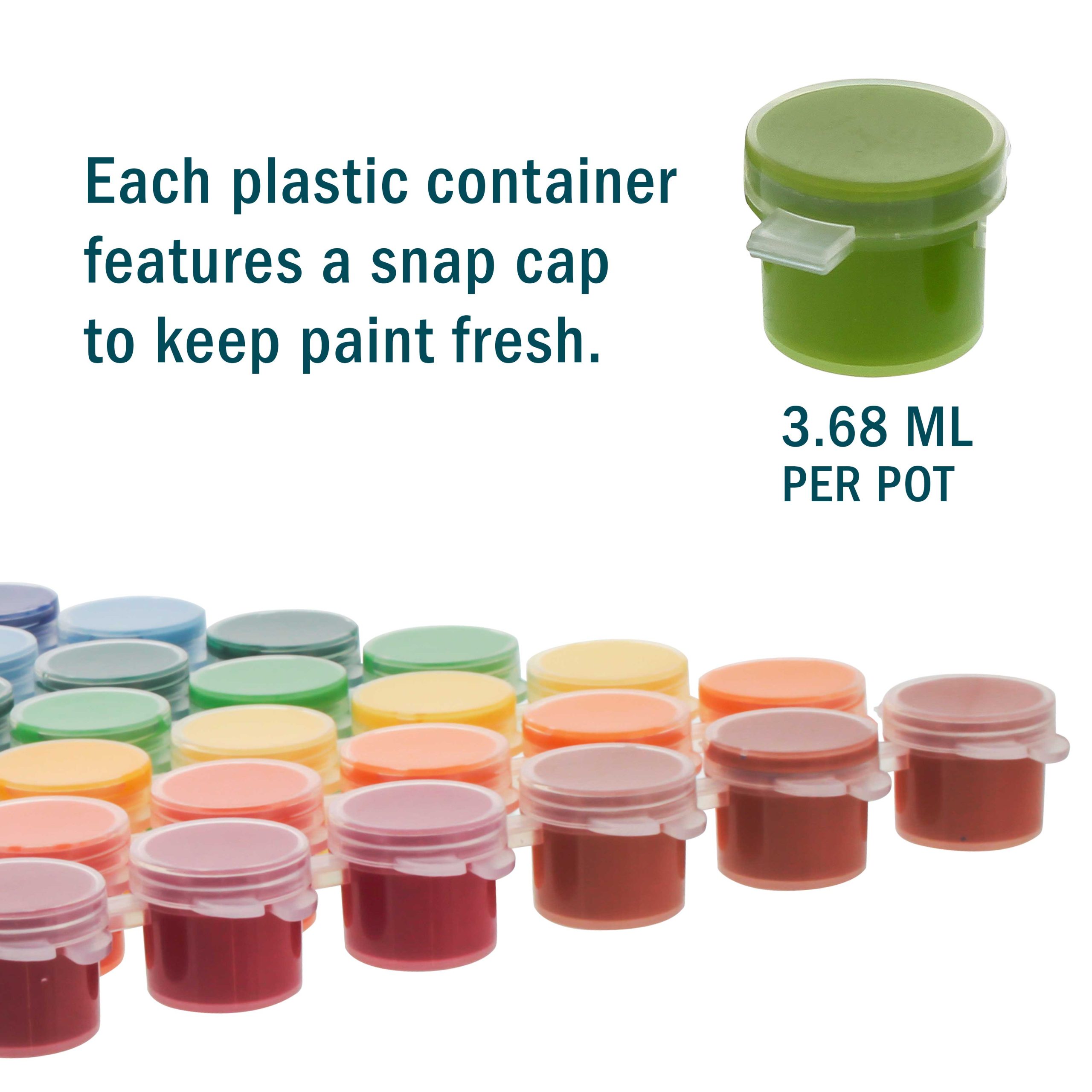 Professional 80 Color Set of Acrylic Paint Pot Set - 3.68mL Pots - Rich Vivid Colors for Artists. Students. Beginners - Canvas Portrait Paintings - Image 3