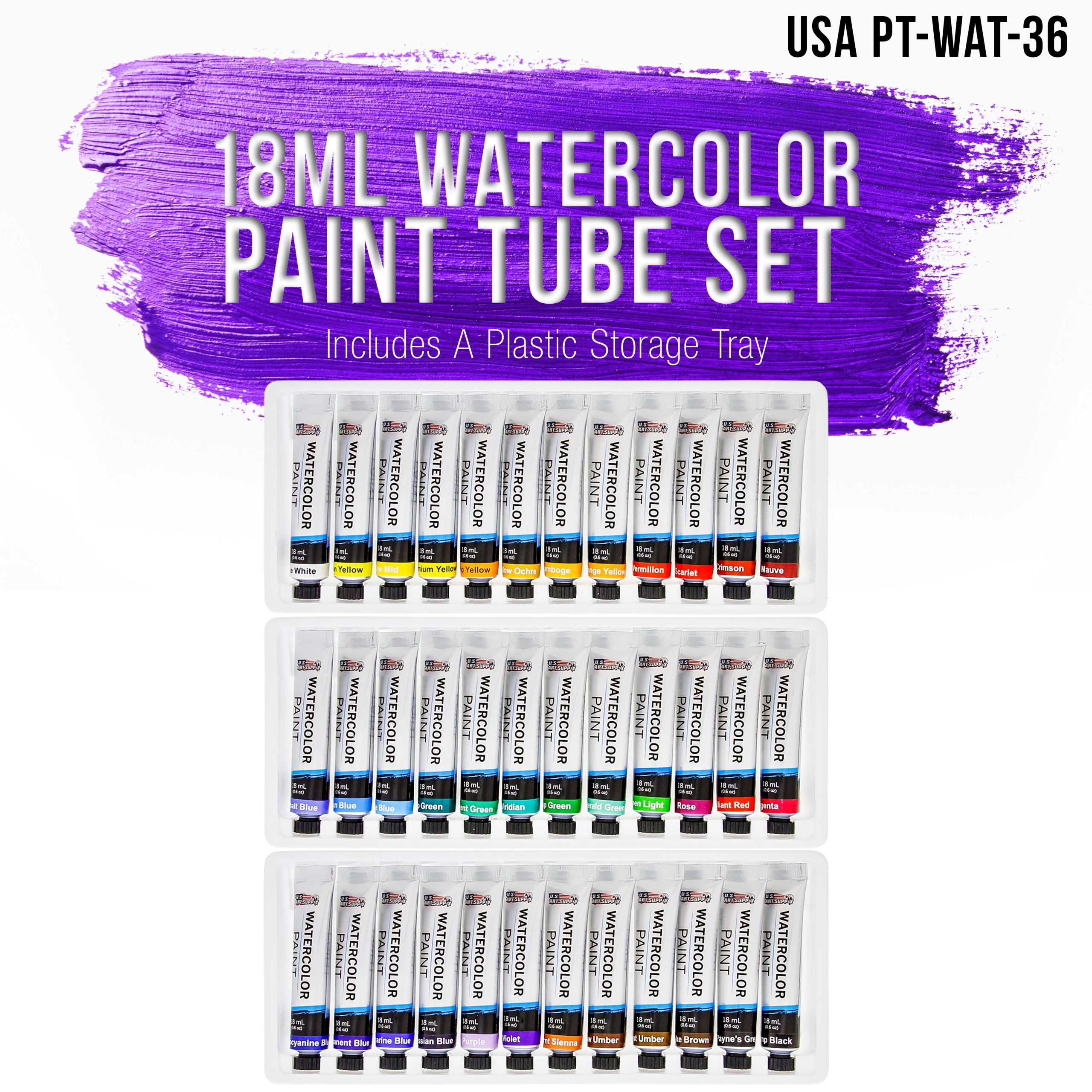 36-Color Water Colors Paint Set. 12ml Professional Watercolor Tubes. Vibrant Pigments - Water Colors Paint Adult Set for Artists - Image 2