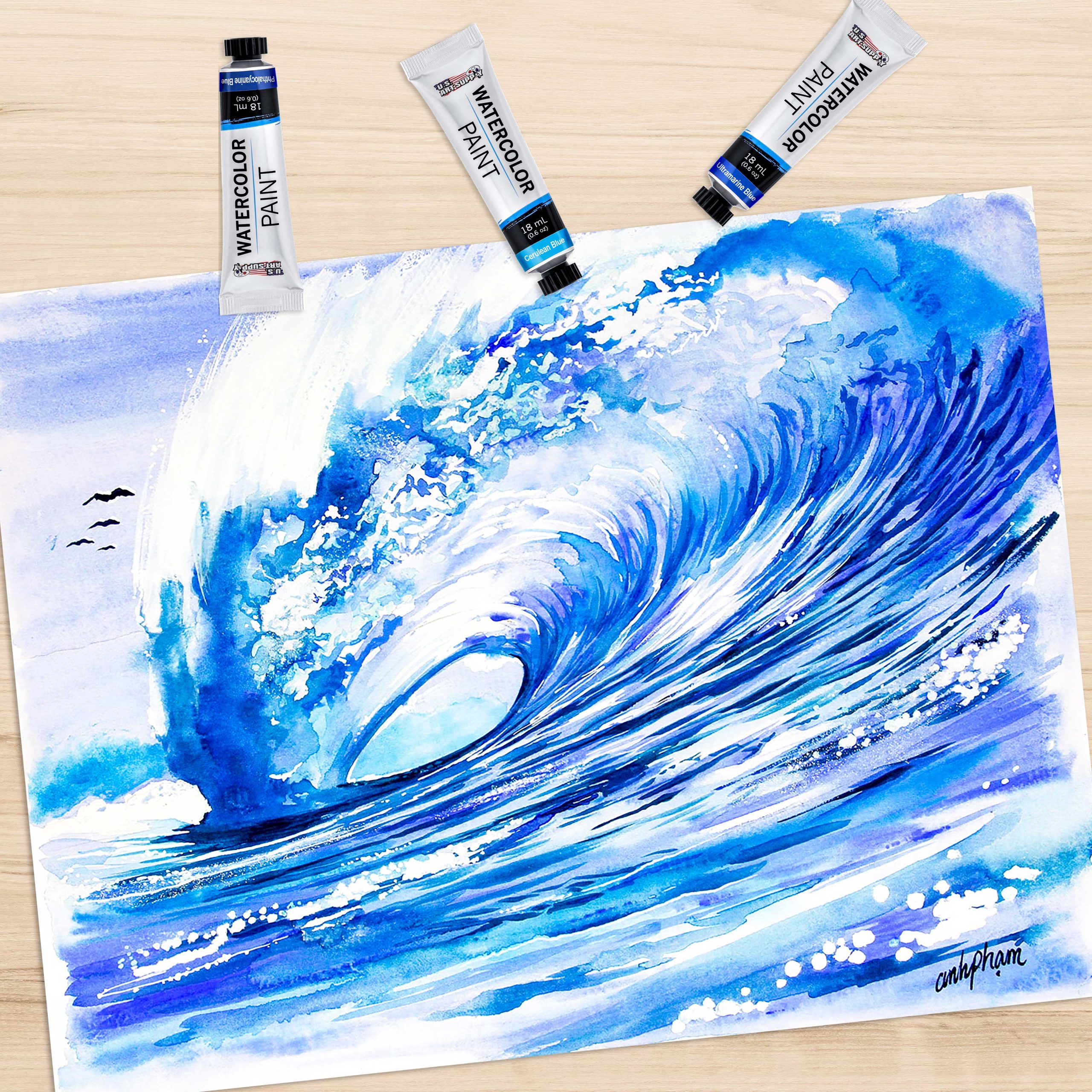 36-Color Water Colors Paint Set. 12ml Professional Watercolor Tubes. Vibrant Pigments - Water Colors Paint Adult Set for Artists - Image 7