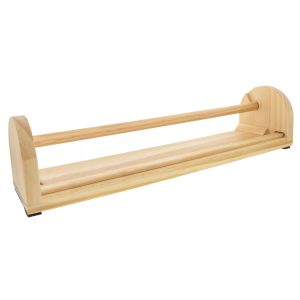 US Art Supply 12-Inch Wooden Tabletop Easel Paper Roll Holder and Dispenser - Craft Paper Roll Dispenser with Safe Tear Strip. Solid Wood Construction
