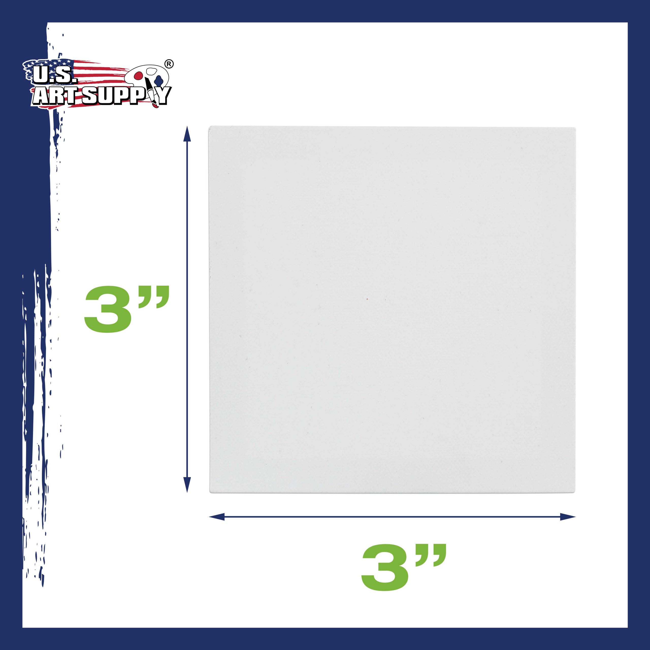 3 x 3 Mini Professional Primed Stretched Canvas - 24 Pack - Image 3