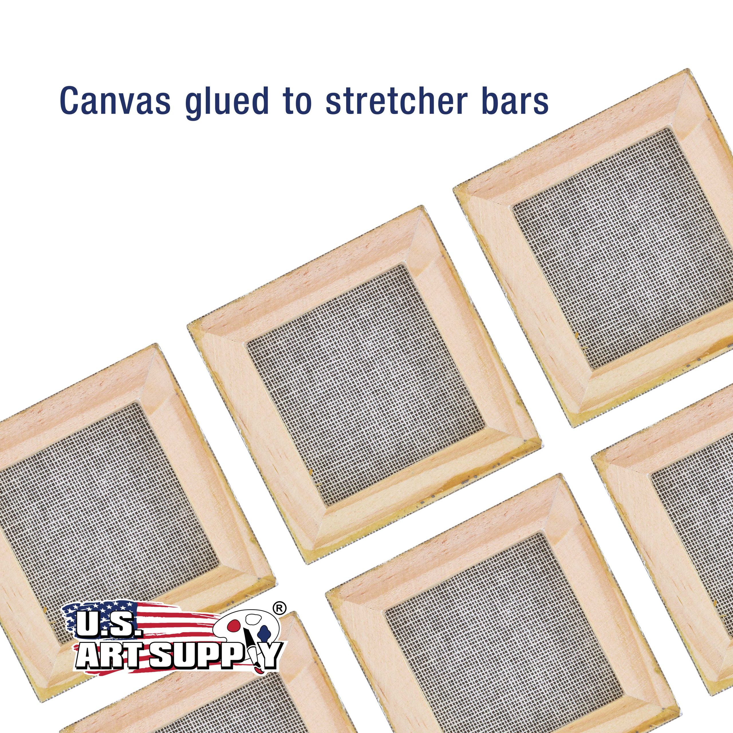 3 x 3 Black Mini Professional Primed Stretched Canvas 12 Pack - Image 6