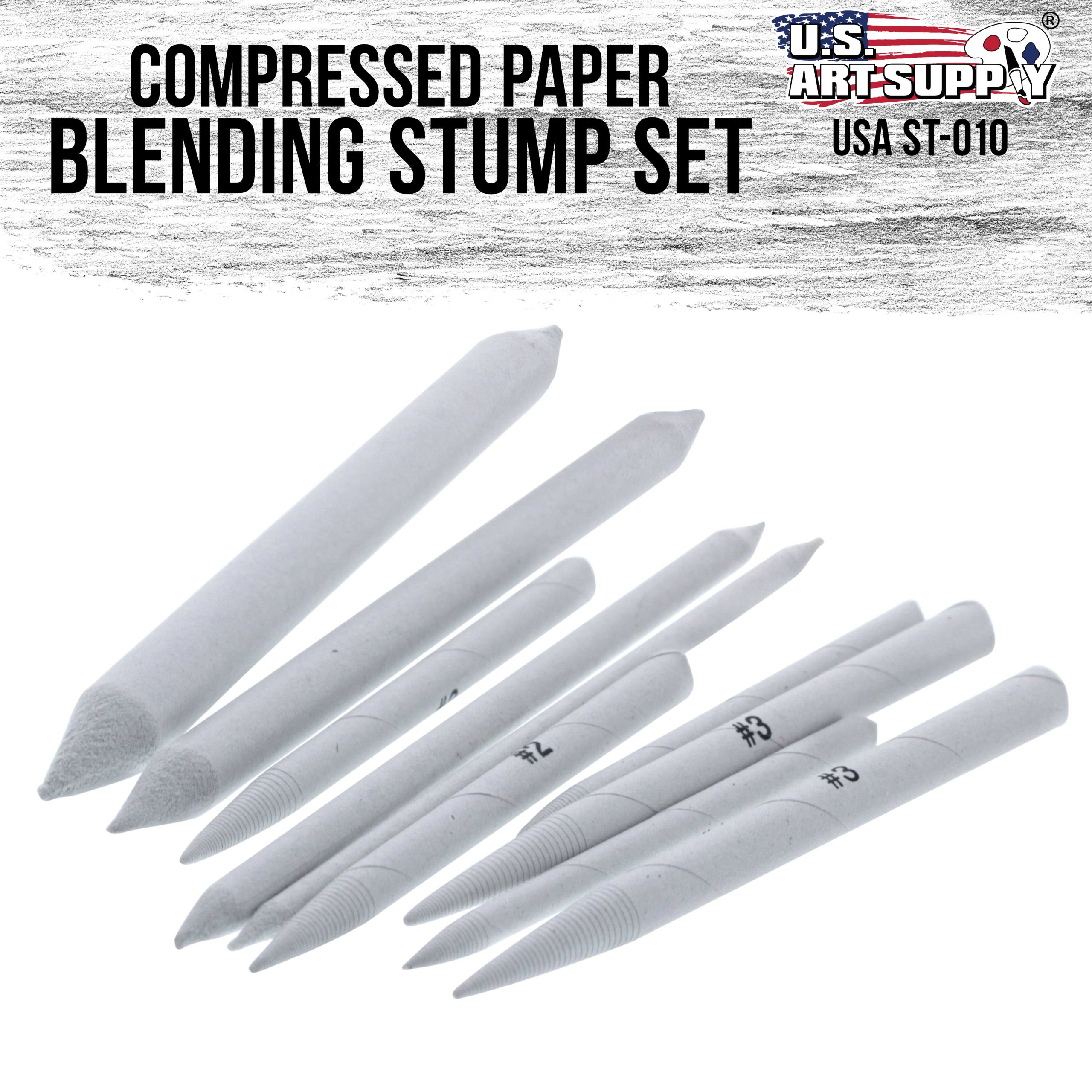 10 Piece Artist Blending Stump and Tortillion Art Blenders - Pencil. Charcoal. Graphite. Colored Pencils - Image 2