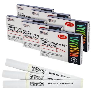 Empty Fillable Blank Paint Touch Up Pen Markers (Set of 36) - Fill with Your Own Art Acrylic. Oil and Water Base Paint. Auto Painting Clear-Coat
