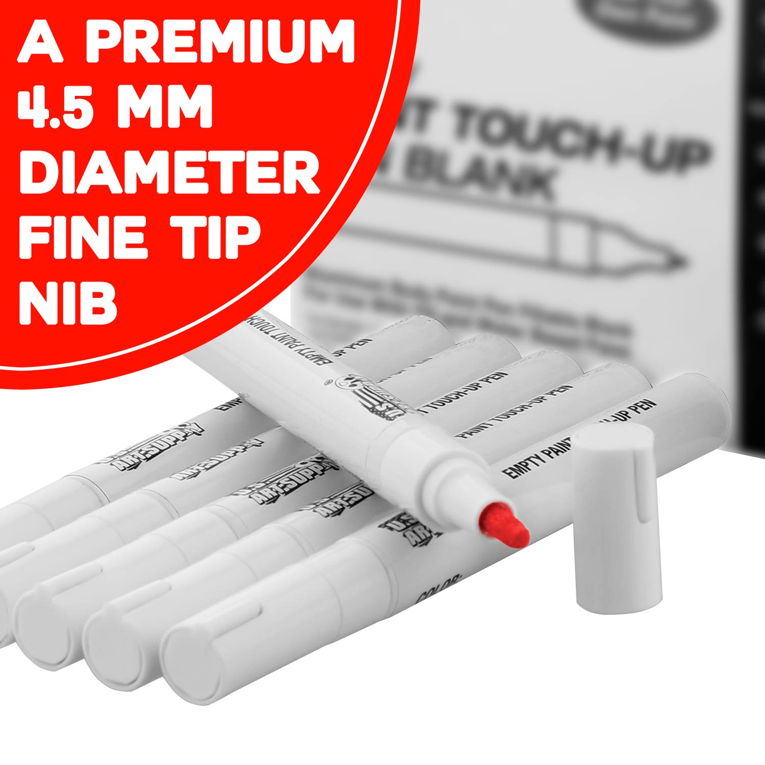 Empty Fillable Blank Paint Touch Up Pen Markers (Set of 36) - Fill with Your Own Art Acrylic. Oil and Water Base Paint. Auto Painting Clear-Coat - Image 4