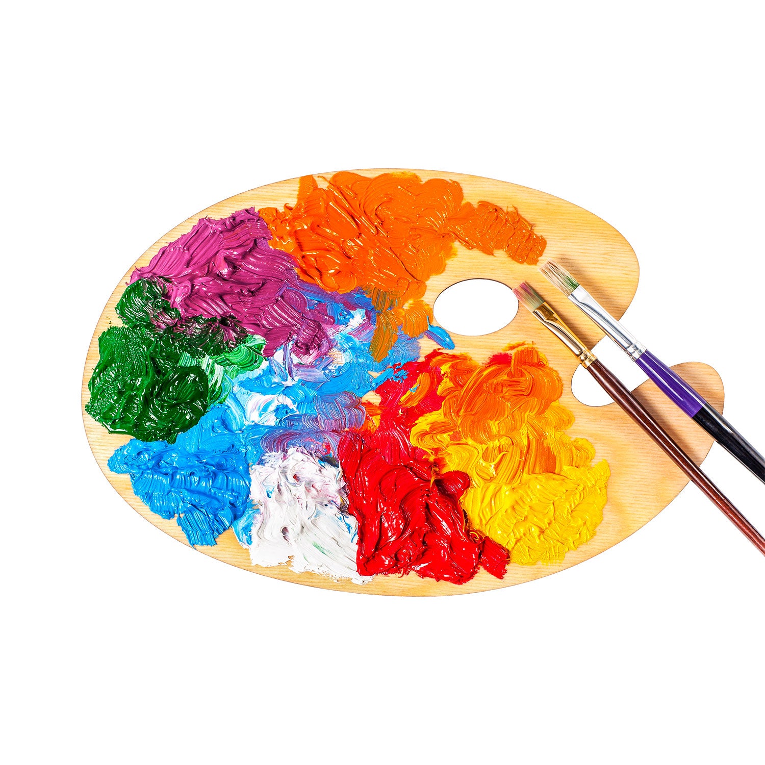 8 x 12 Large Wooden Oval-Shaped Artist Painting Palette (Pack of 3) - Wood Paint Mixing Tray - Mix Acrylic. Oil - Kids. Art Students - Image 2